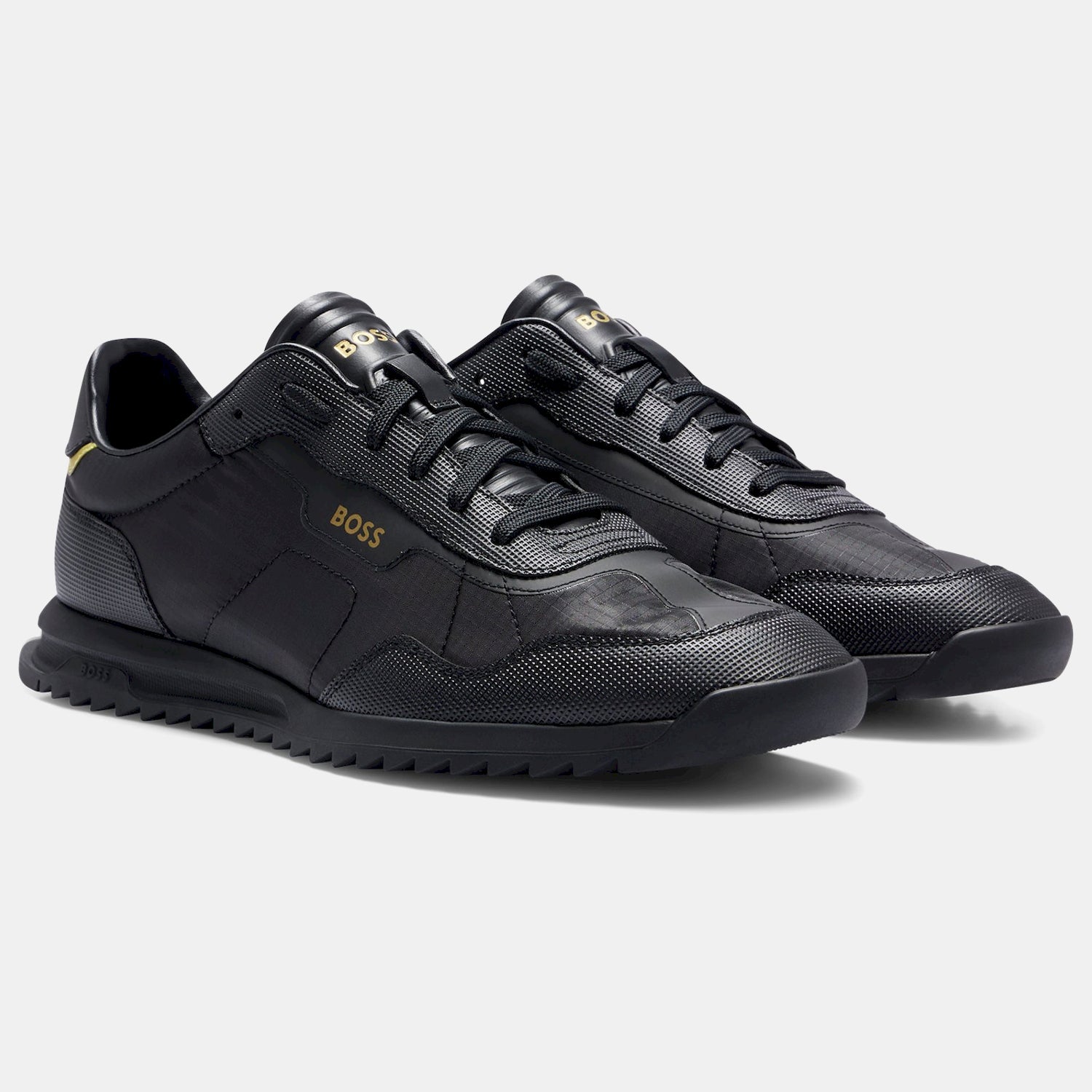 Boss Sapatilhas Sneakers Shoes Zayn Lowp Rspf Blk Gold Preto Ouro_shot1