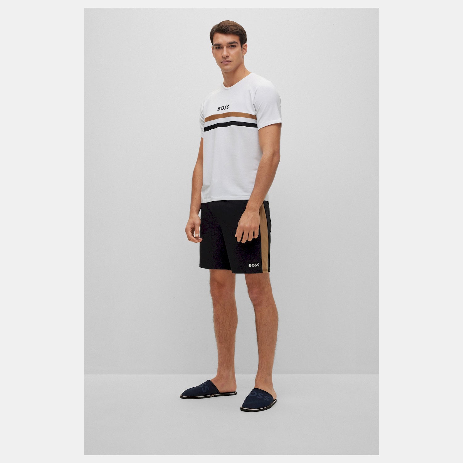 Boss T Shirt Fashion T Shir White Branco_shot2