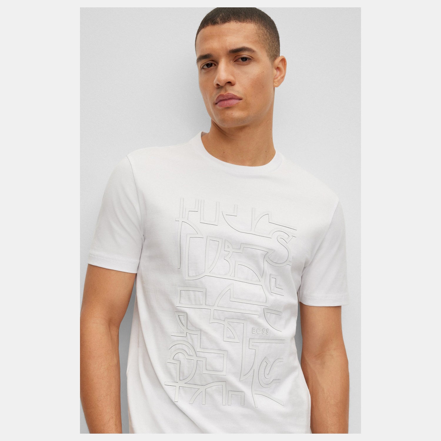 Boss T Shirt Tee 2 50494783 White Branco_shot2
