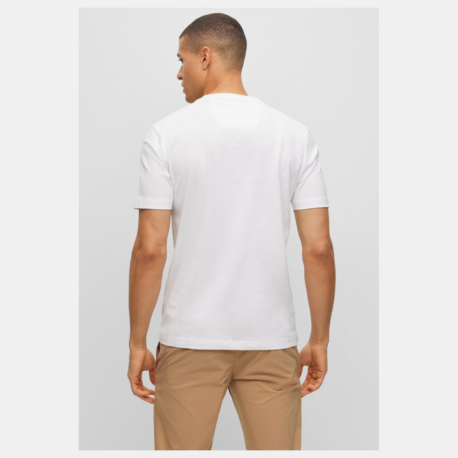 Boss T Shirt Tee 2 50494783 White Branco_shot3