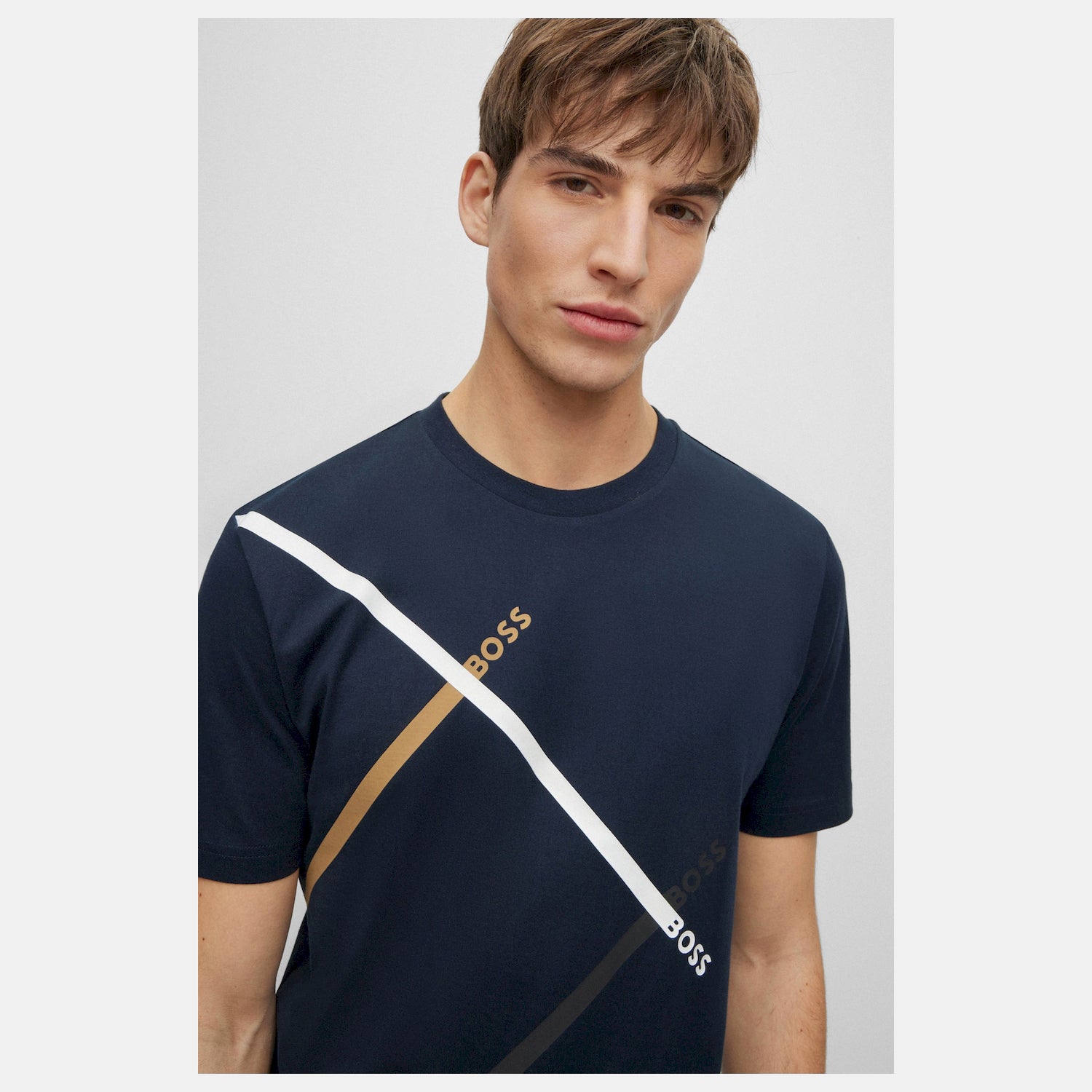 Boss T Shirt Tiburt346 Dk.blue Azul Escuro_shot2