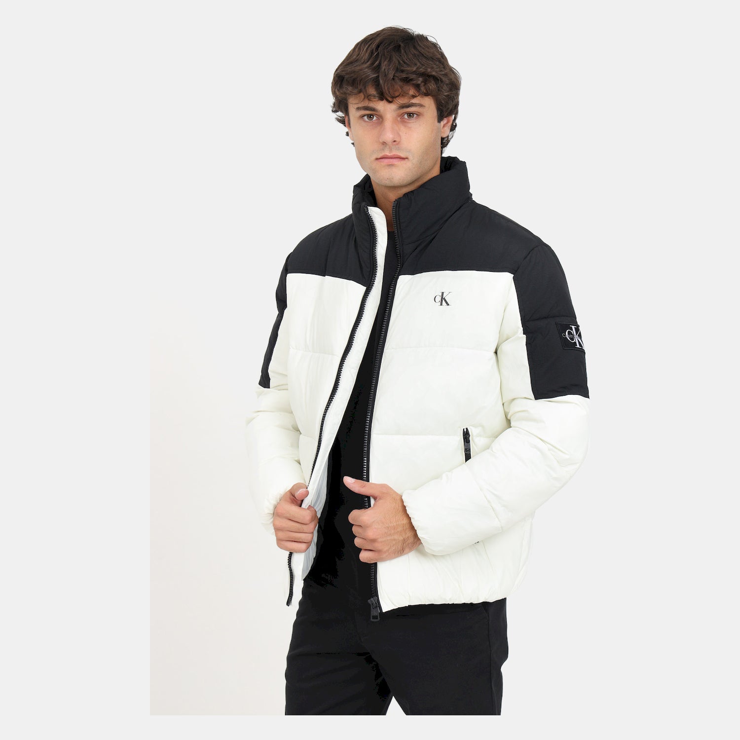 Calvin Klein Blusao Jackets J30j323461 Whi Black Branco Preto_shot2