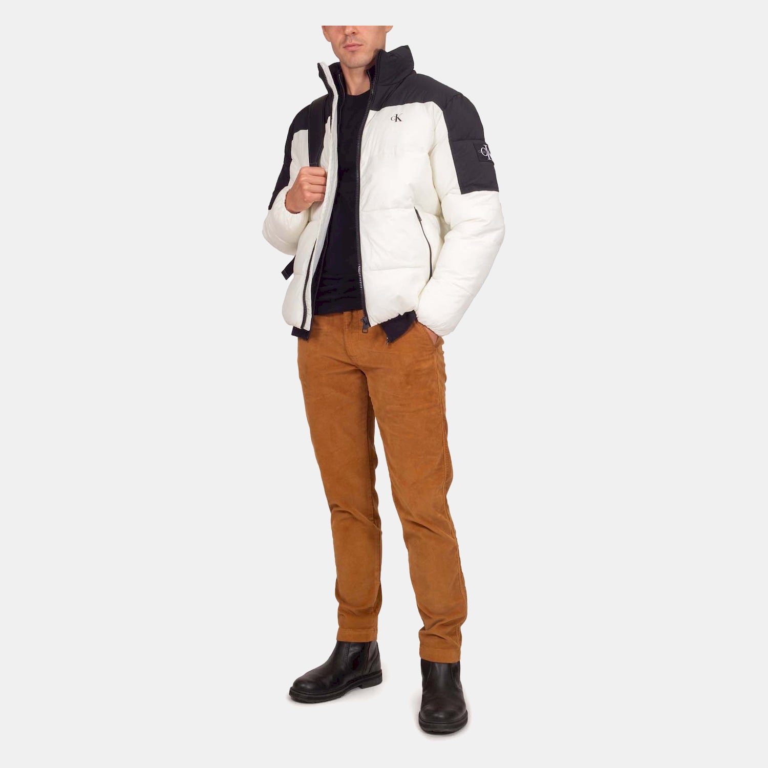 Calvin Klein Blusao Jackets J30j323461 Whi Black Branco Preto_shot3
