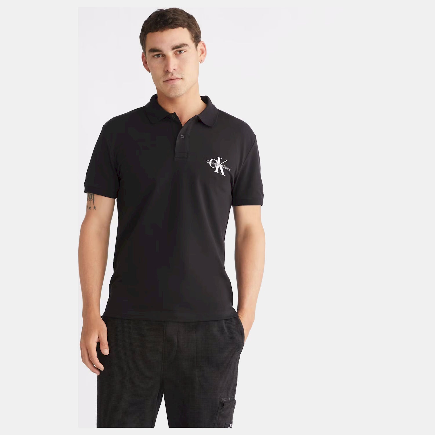 Calvin Klein Polo J30j323395 Black Preto_shot2