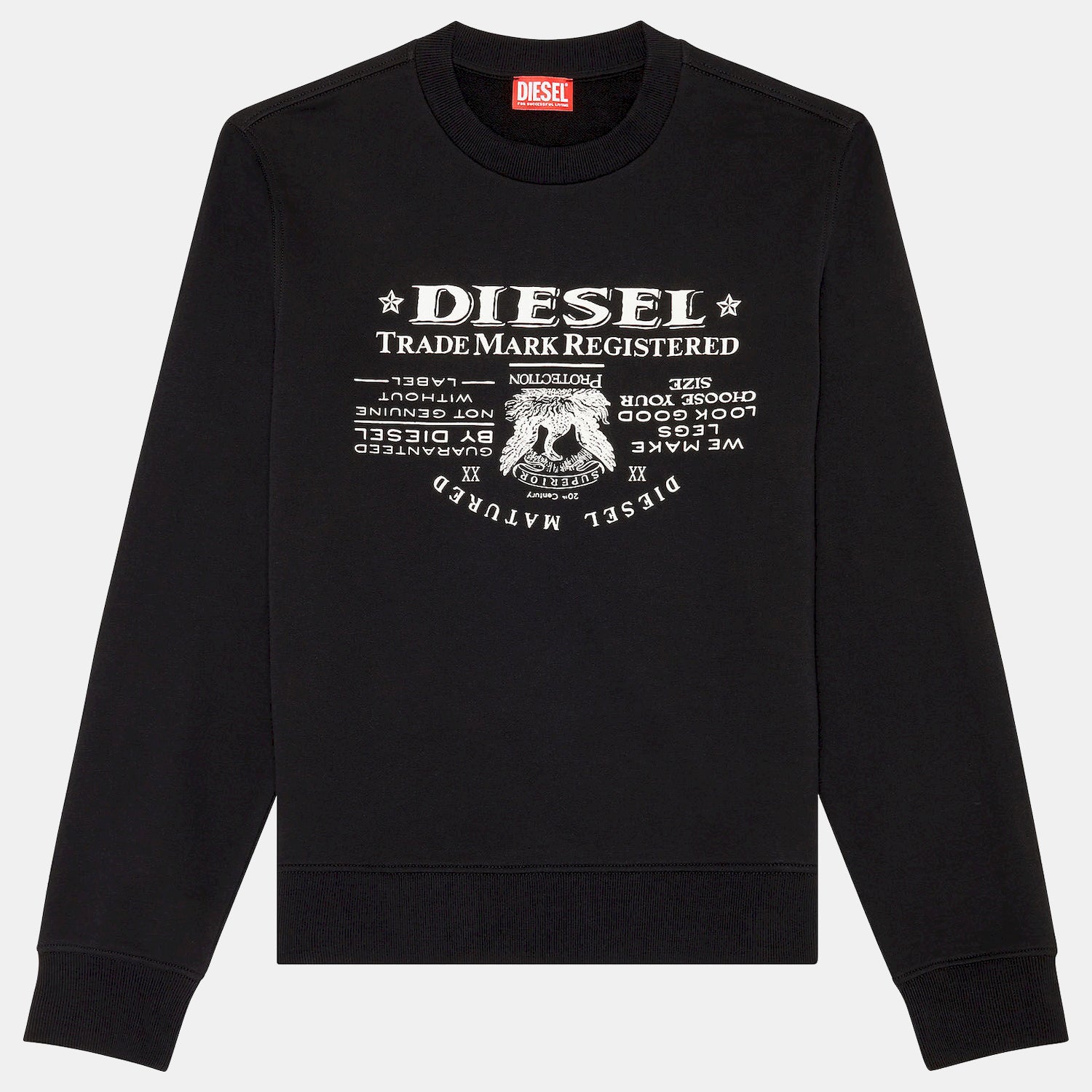 Diesel Camisola Sweat A03566 0jfav Black Preto_shot3