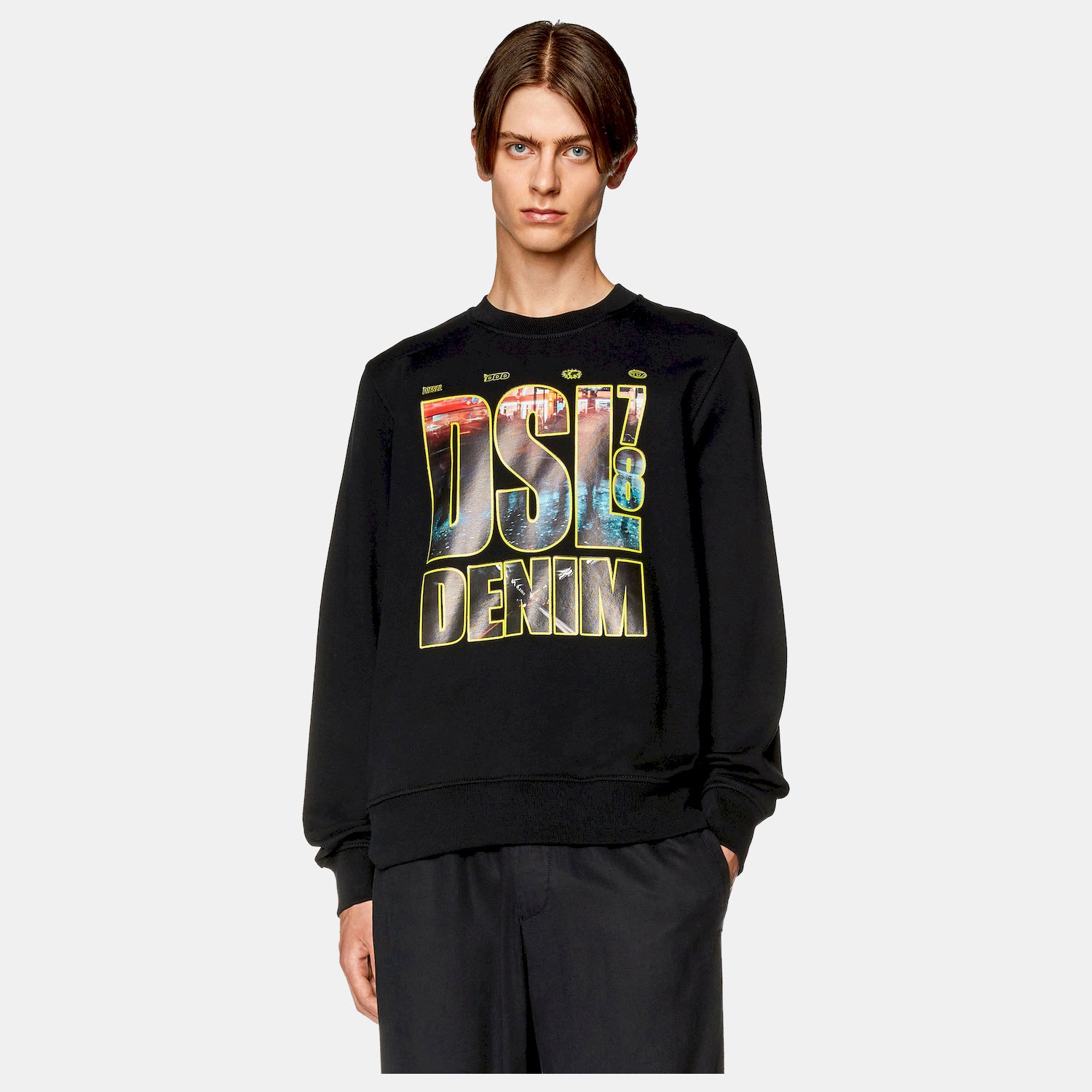 Diesel Camisola Sweat A11075 0jfav Black Preto_shot1