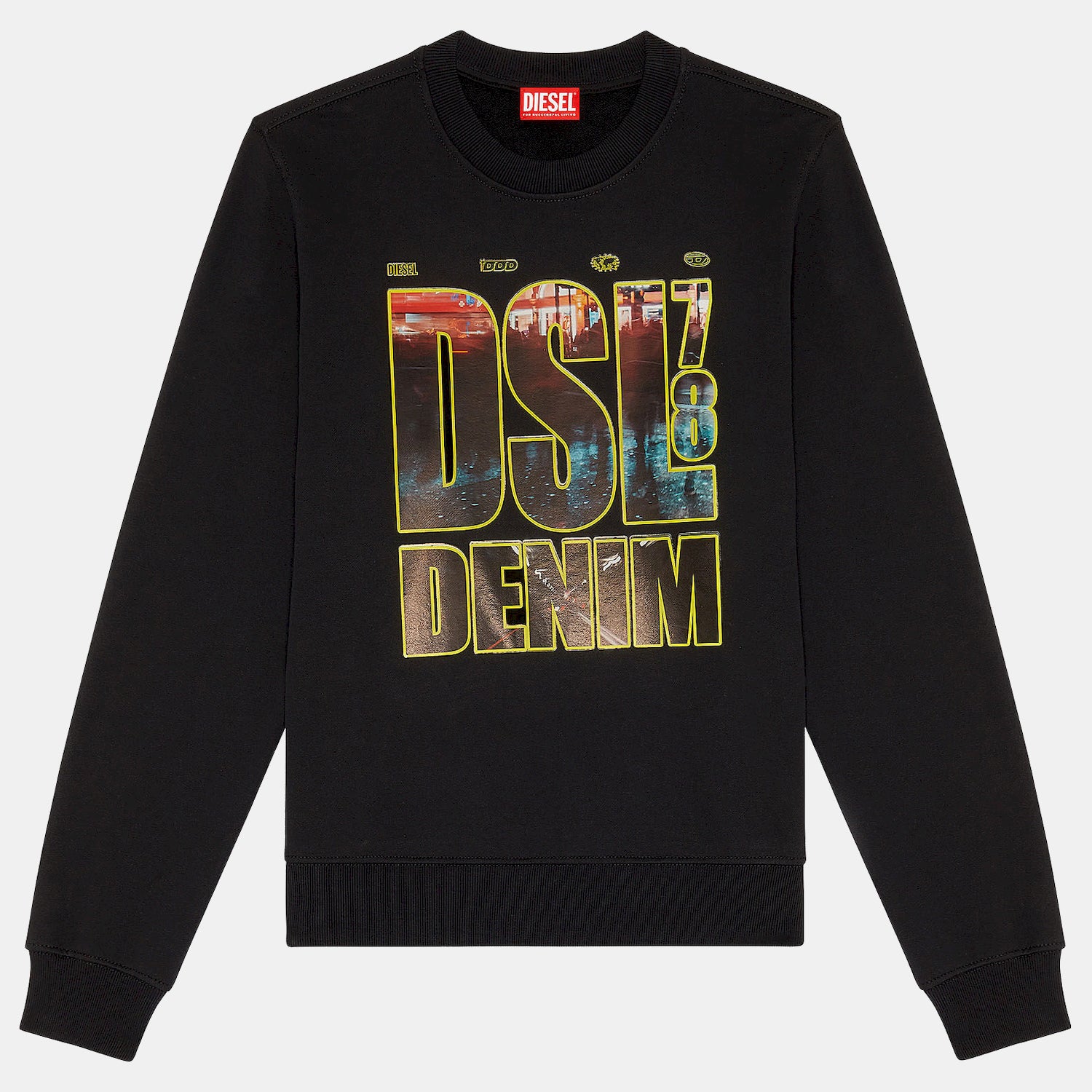 Diesel Camisola Sweat A11075 0jfav Black Preto_shot2