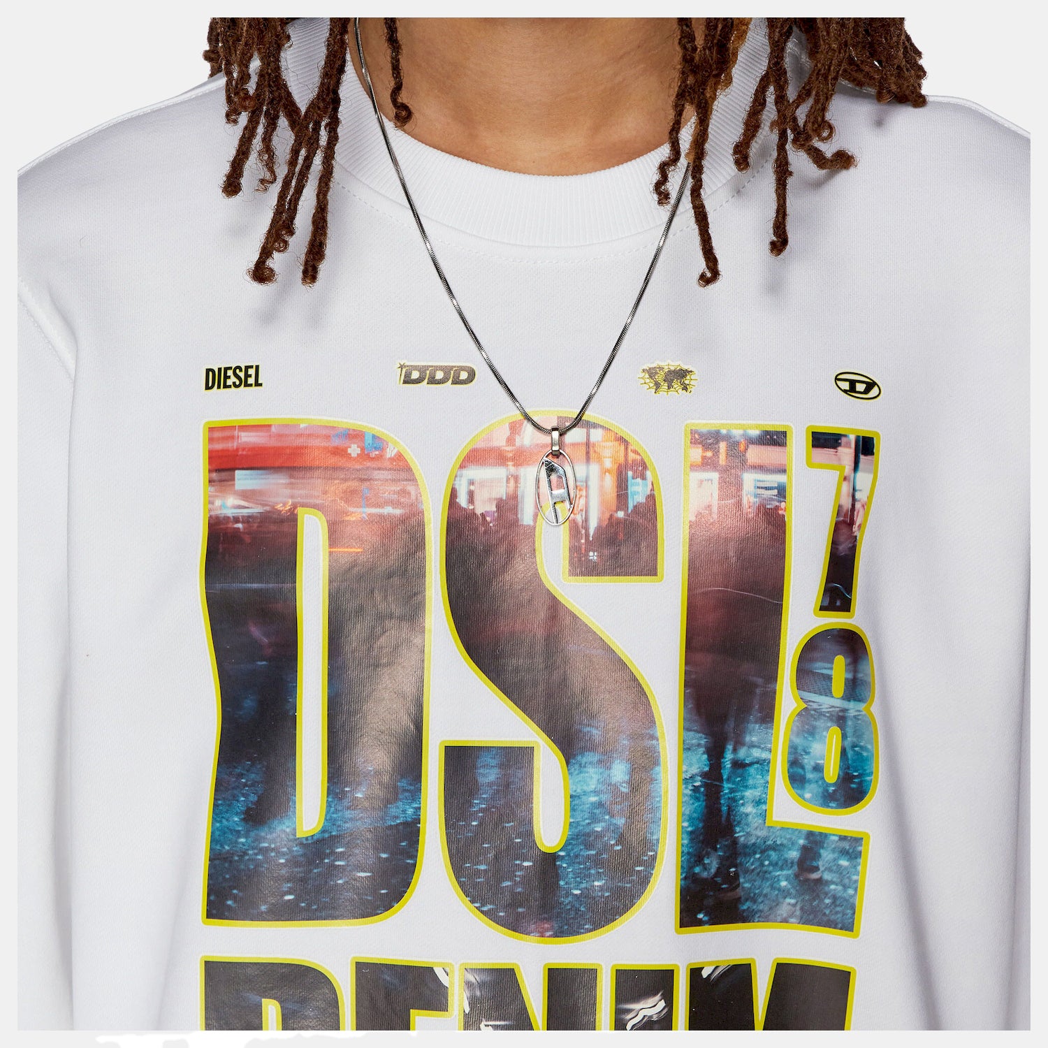 Diesel Camisola Sweat A11075 0jfav White Branco_shot1