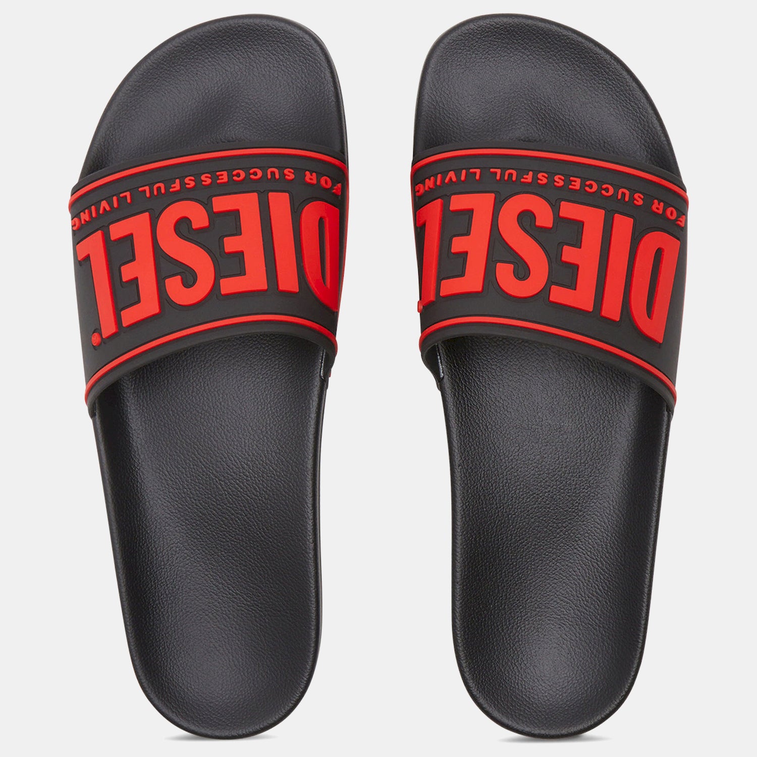 Diesel Chinelos Slippers Sa Mayemi Cc Black Red Preto Vermelho_shot2