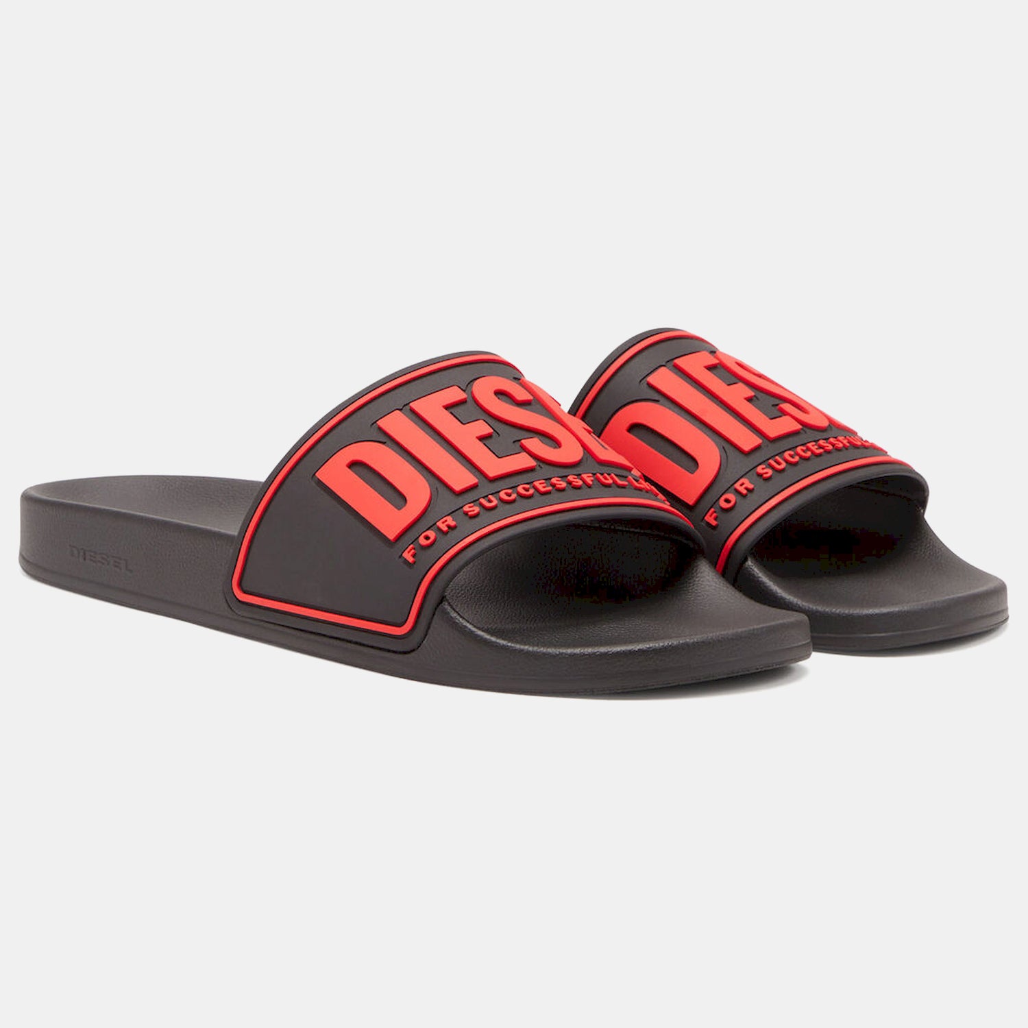 Diesel Chinelos Slippers Sa Mayemi Cc Black Red Preto Vermelho_shot3