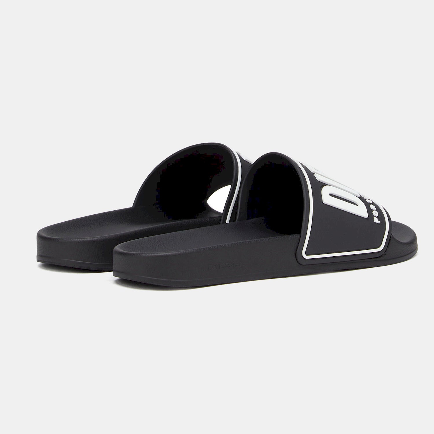 Diesel Chinelos Slippers Sa Mayemi Cc Blk White Preto Branco_shot1