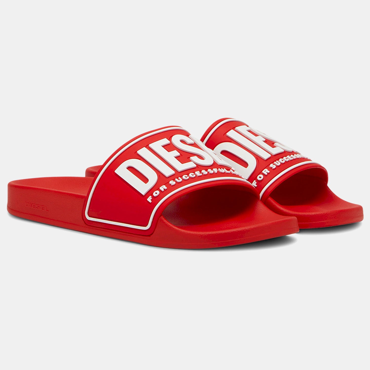 Diesel Chinelos Slippers Sa Mayemi Cc Red White Vermelho Branco_shot3