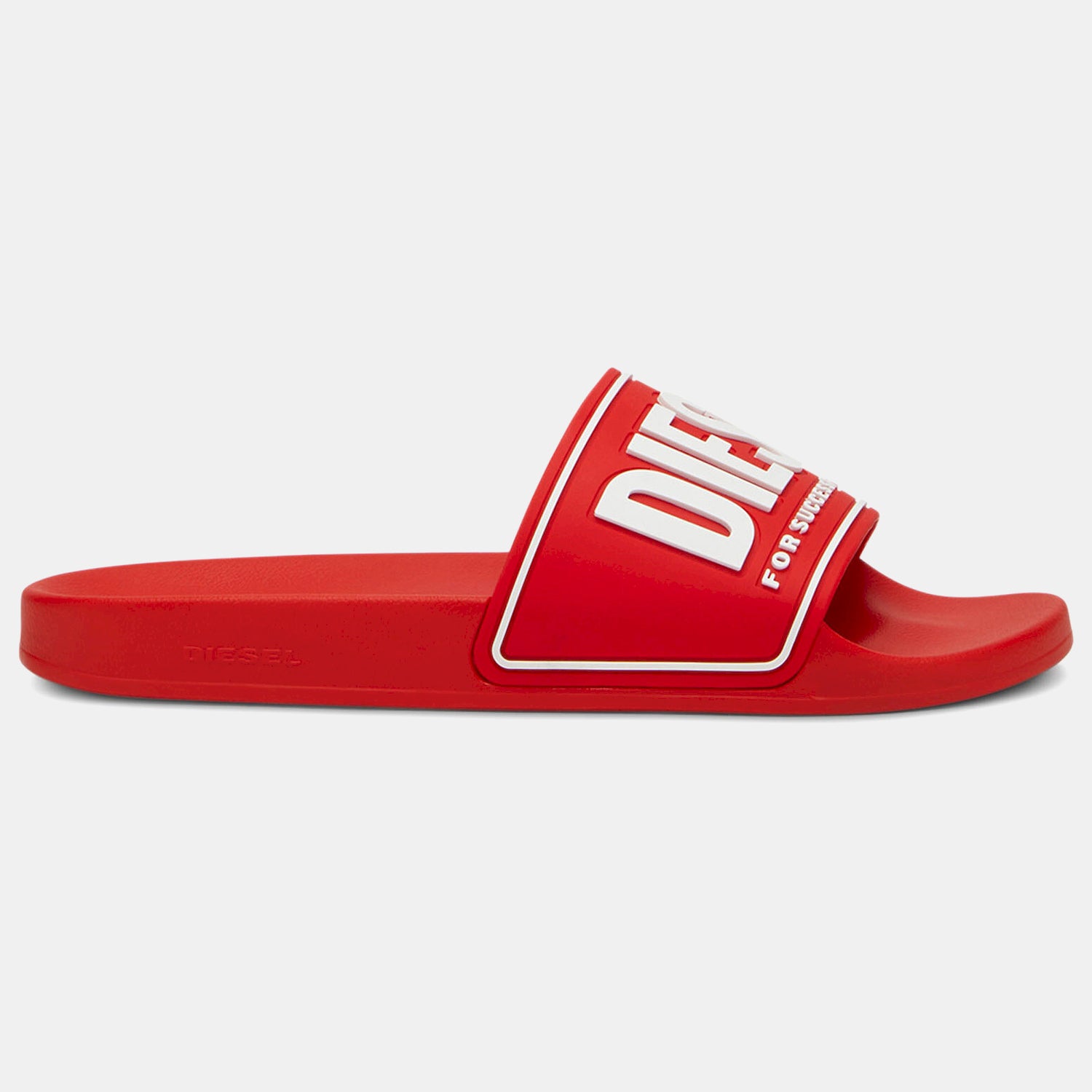 Diesel Chinelos Slippers Sa Mayemi Cc Red White Vermelho Branco_shot4