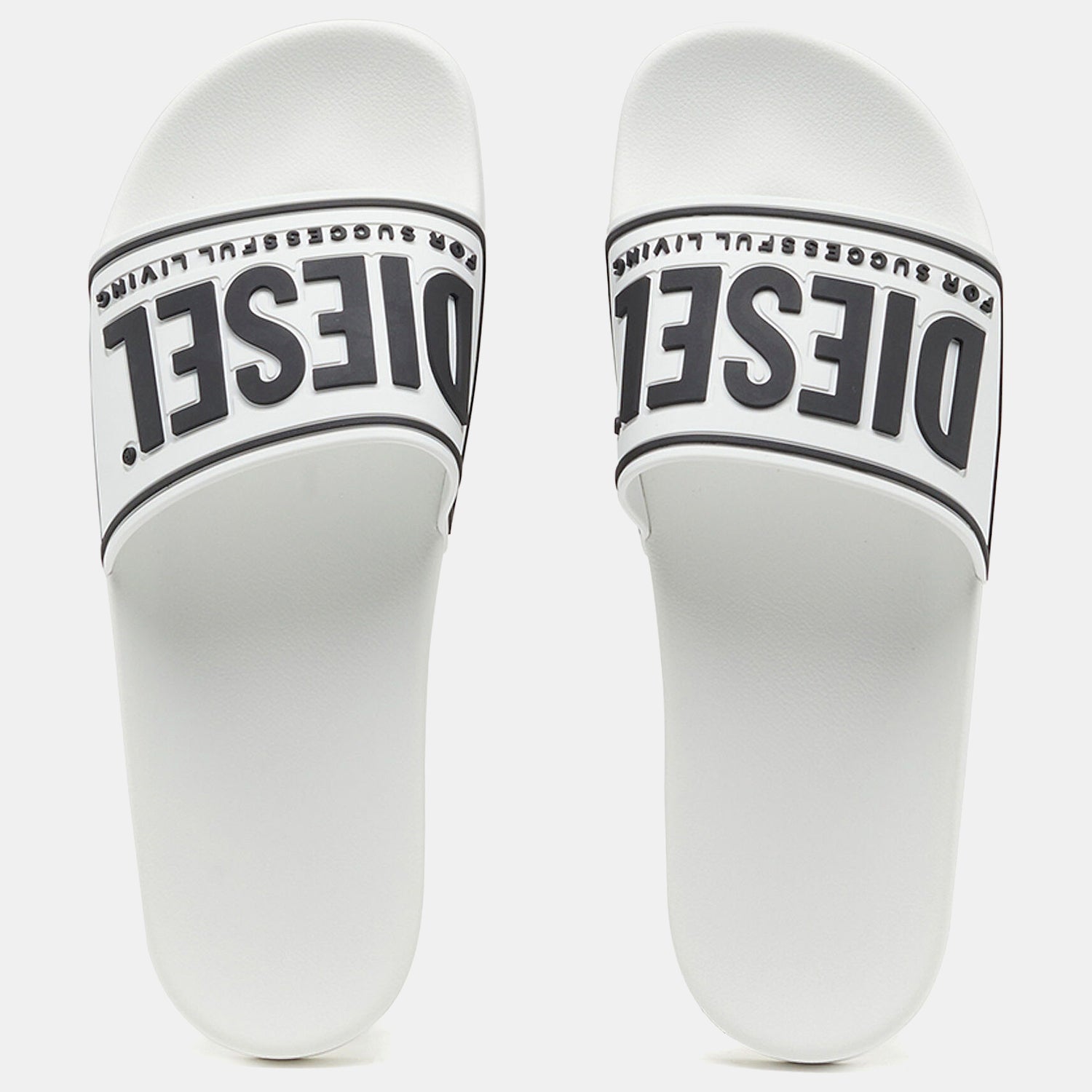 Diesel Chinelos Slippers Sa Mayemi Cc Whi Black Branco Preto_shot2