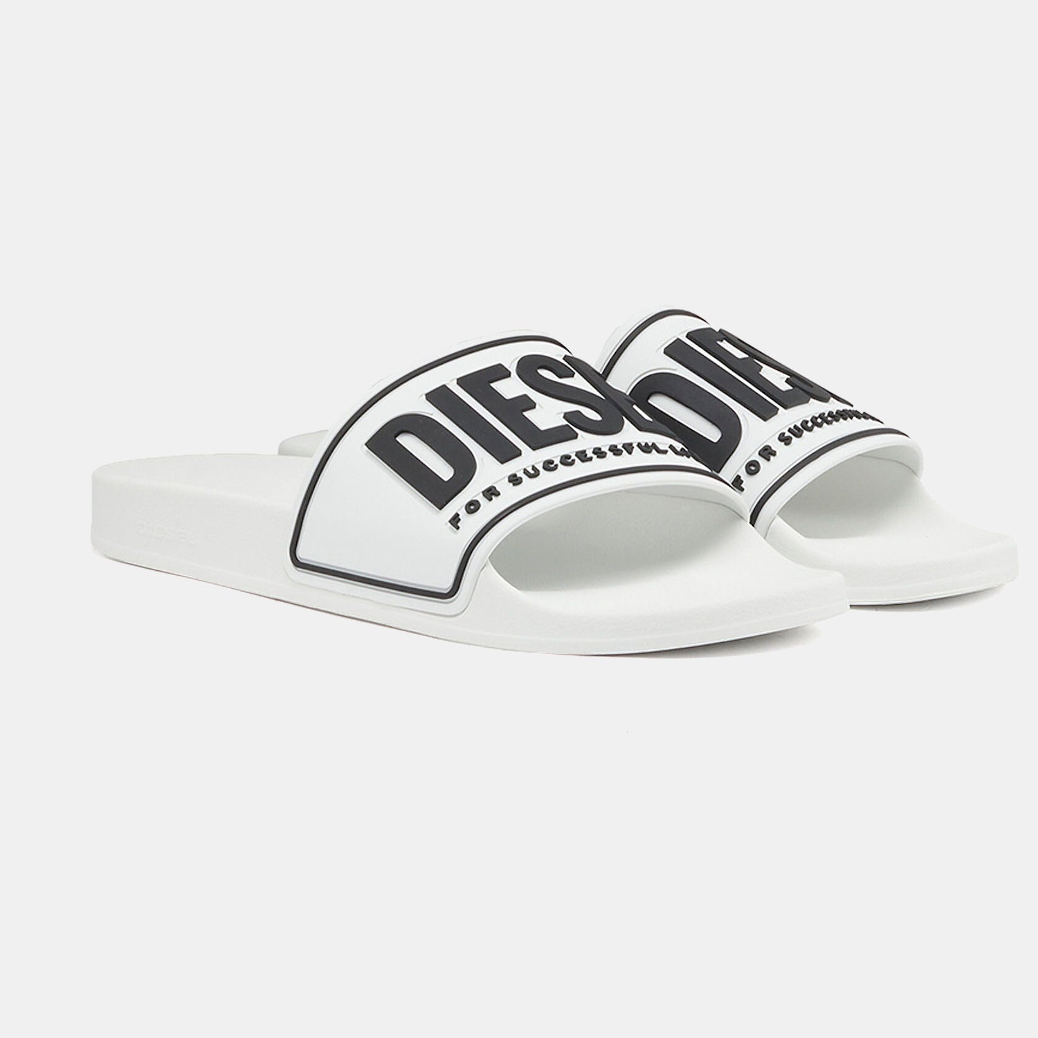 Diesel Chinelos Slippers Sa Mayemi Cc Whi Black Branco Preto_shot3
