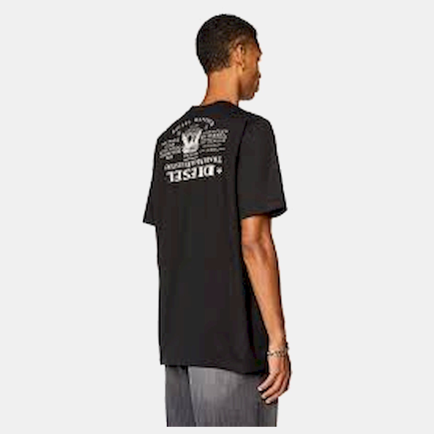 Diesel T Shirt A02333 0catm Black Preto_shot4