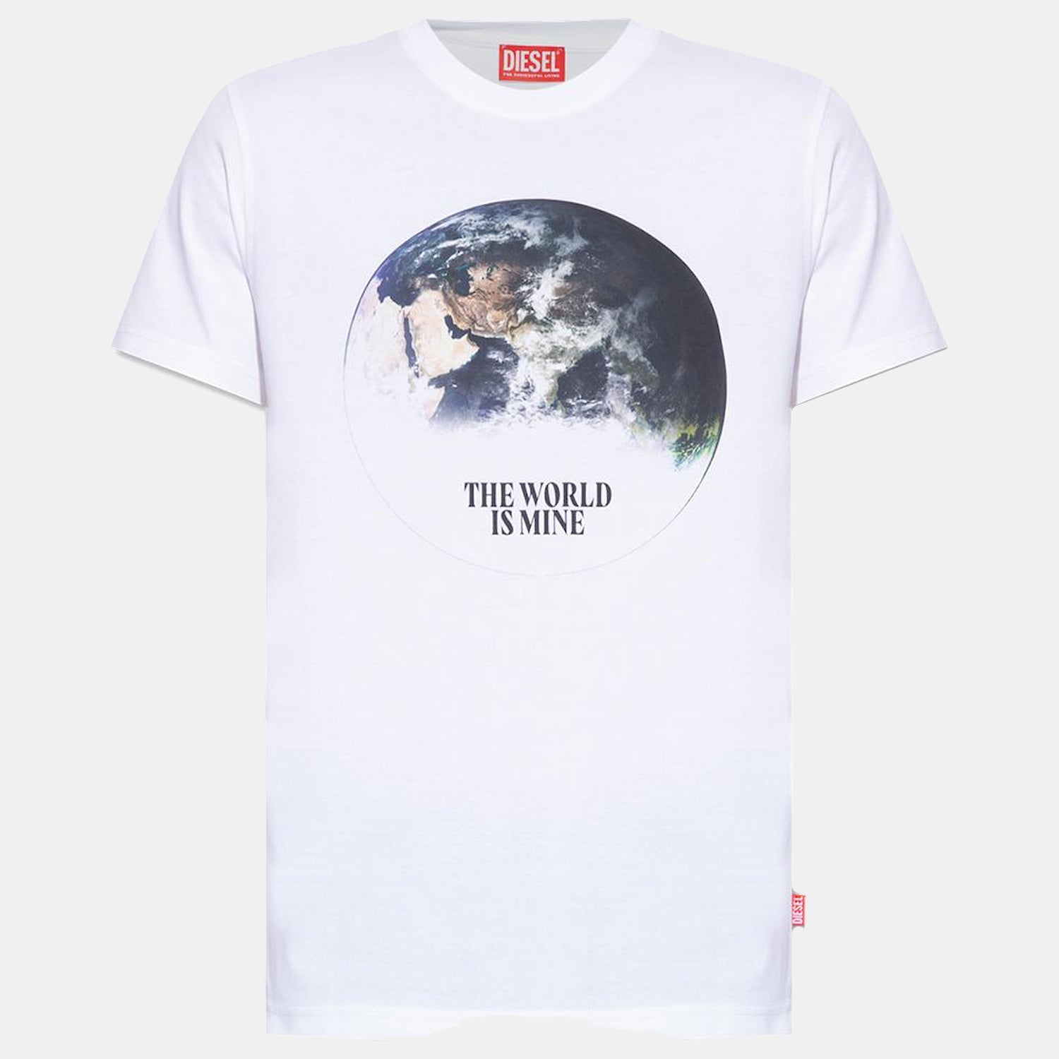 Diesel T Shirt A03567 0catm White Branco_shot3
