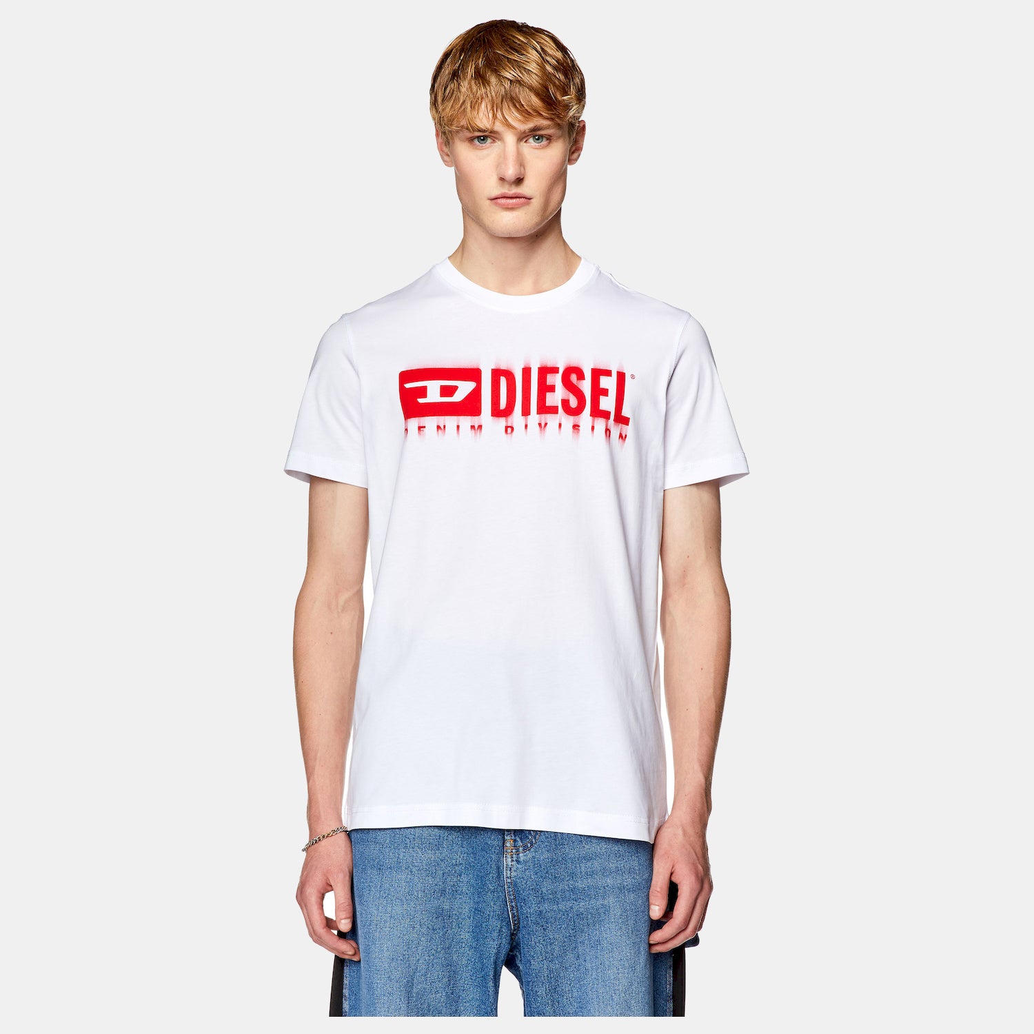 Diesel T Shirt A03593 0catm White Branco_shot1