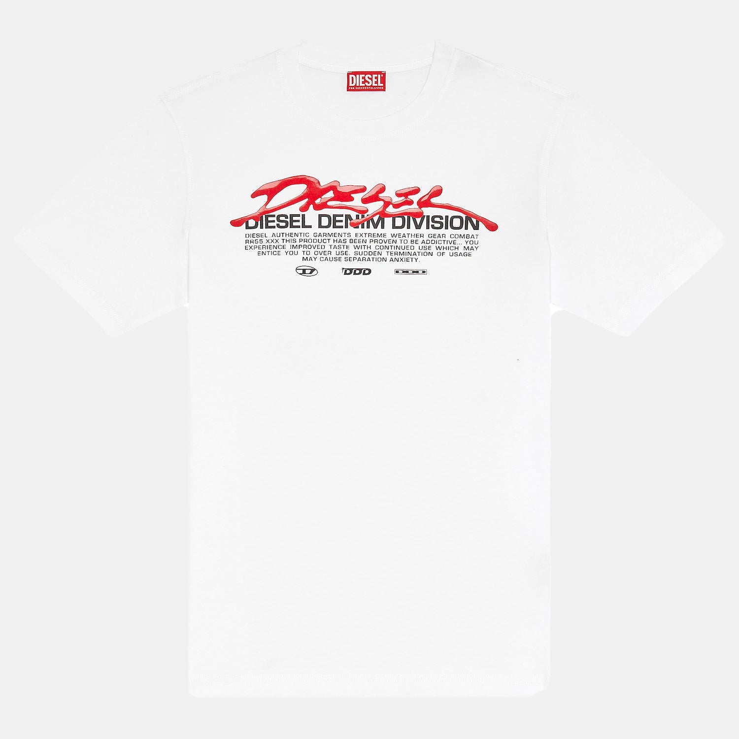 Diesel T Shirt A11067 0catm White Branco_shot3