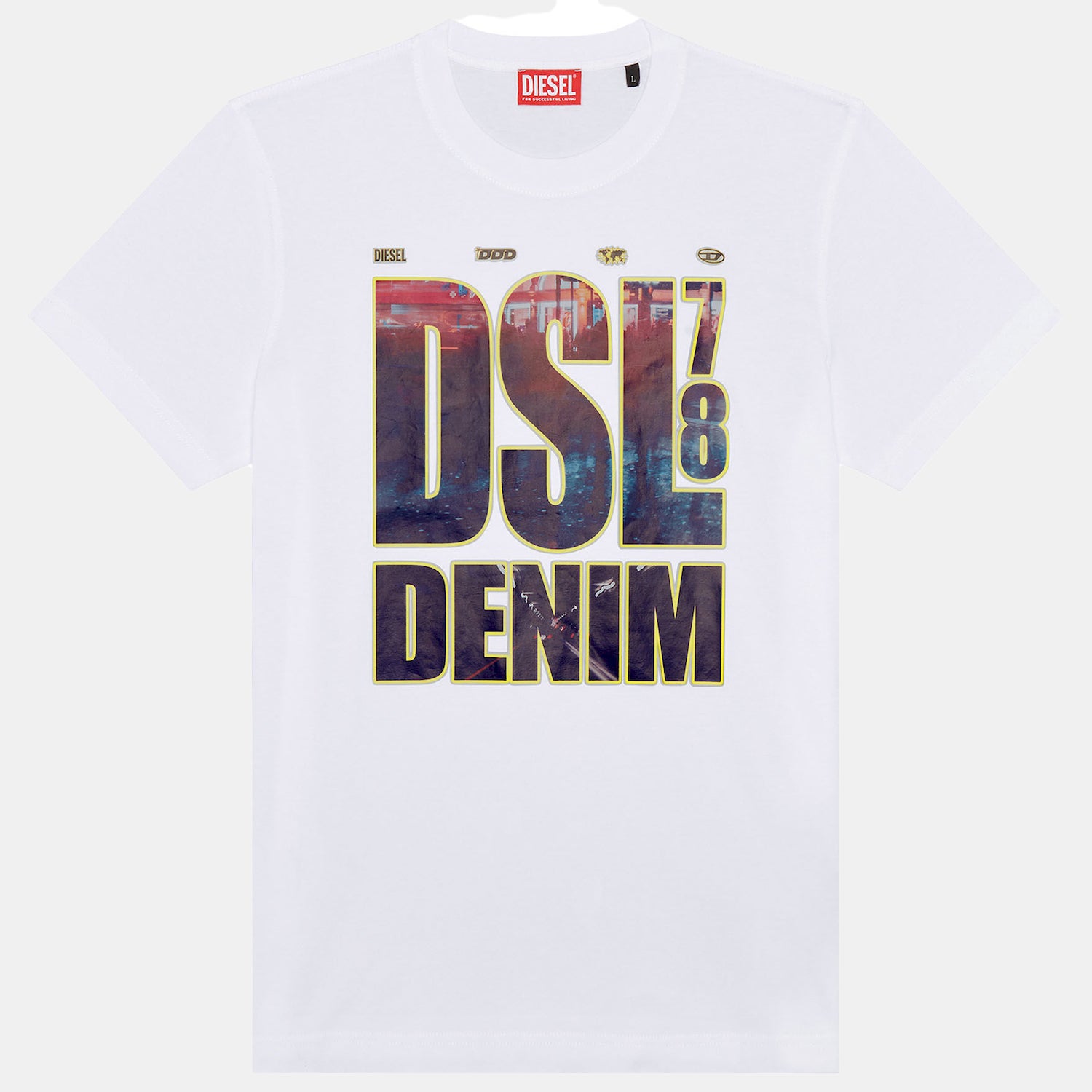 Diesel T Shirt A11069 0catm White Branco_shot2