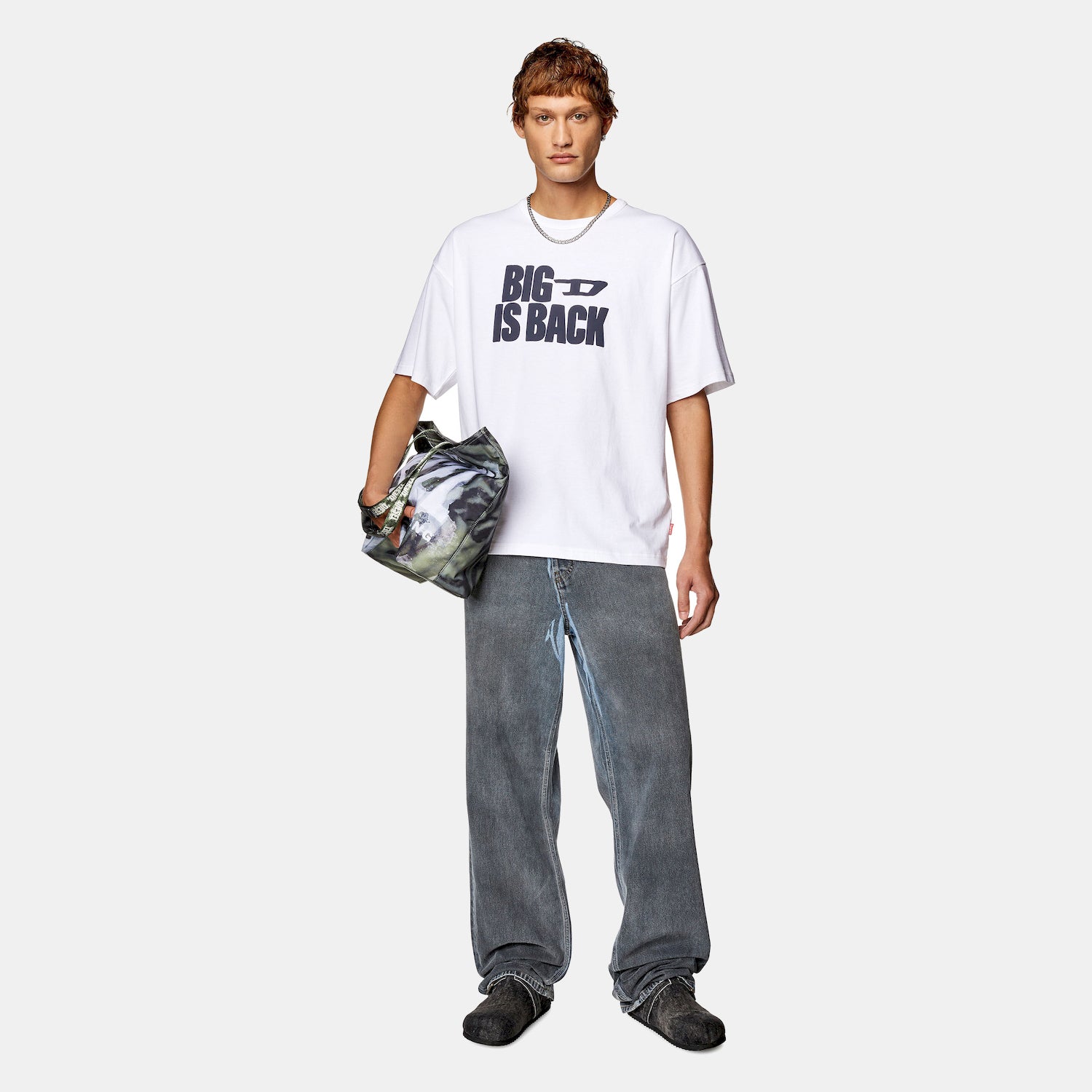 Diesel T Shirt A12118 0nfae White Branco_shot1