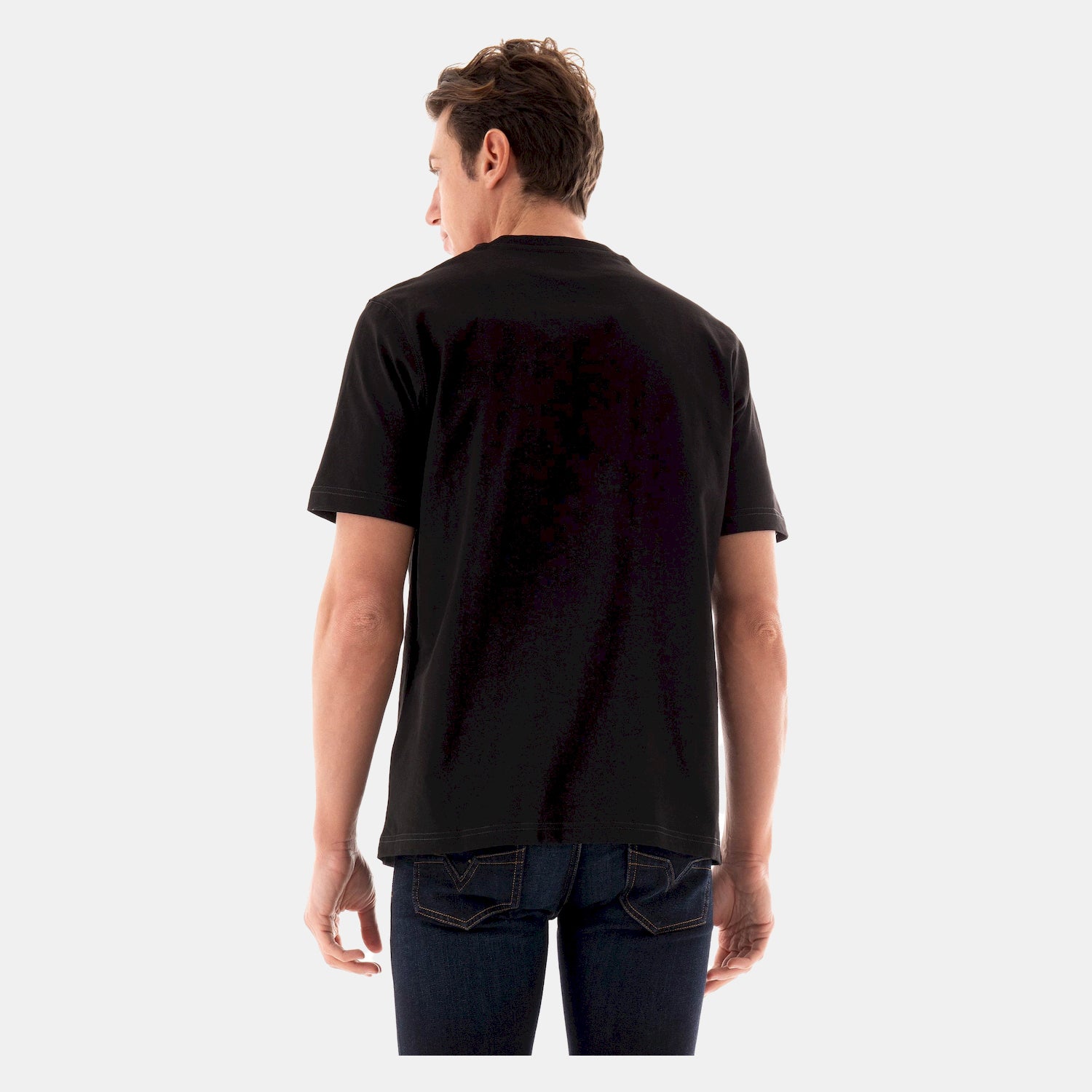 Diesel T Shirt A12275 0beaf Blk Multi Preto Multicolor_shot2