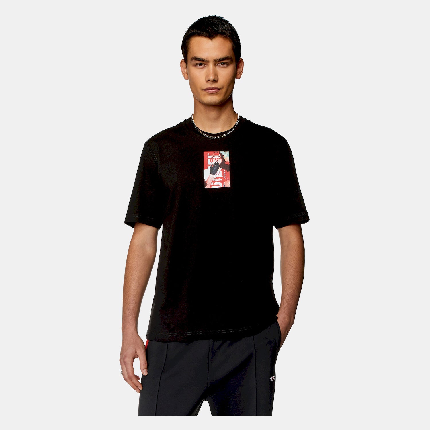 Diesel T Shirt A12458 0beaf Black Preto_shot2