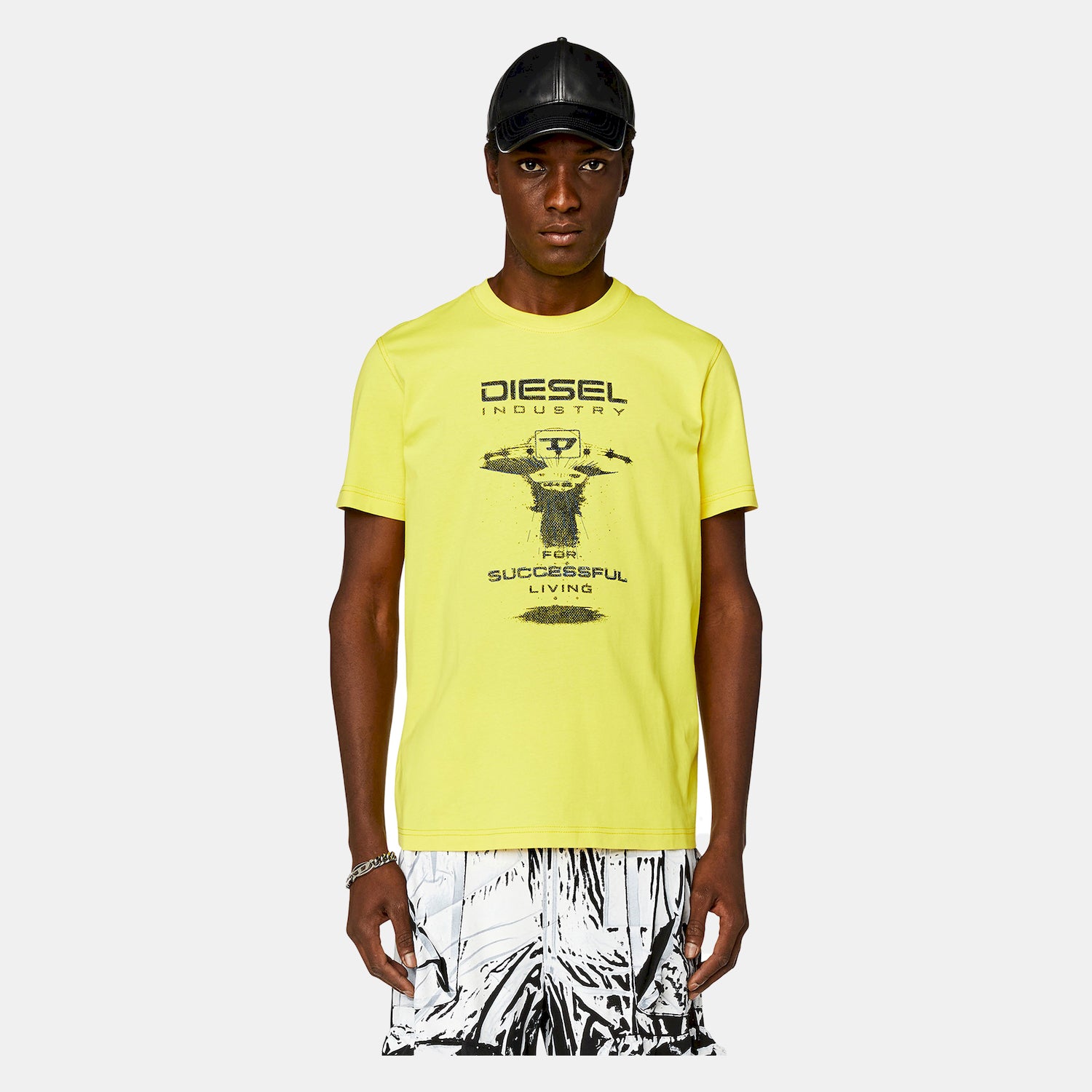 Diesel T Shirt A12497 0grai Yellow Amarelo_shot1