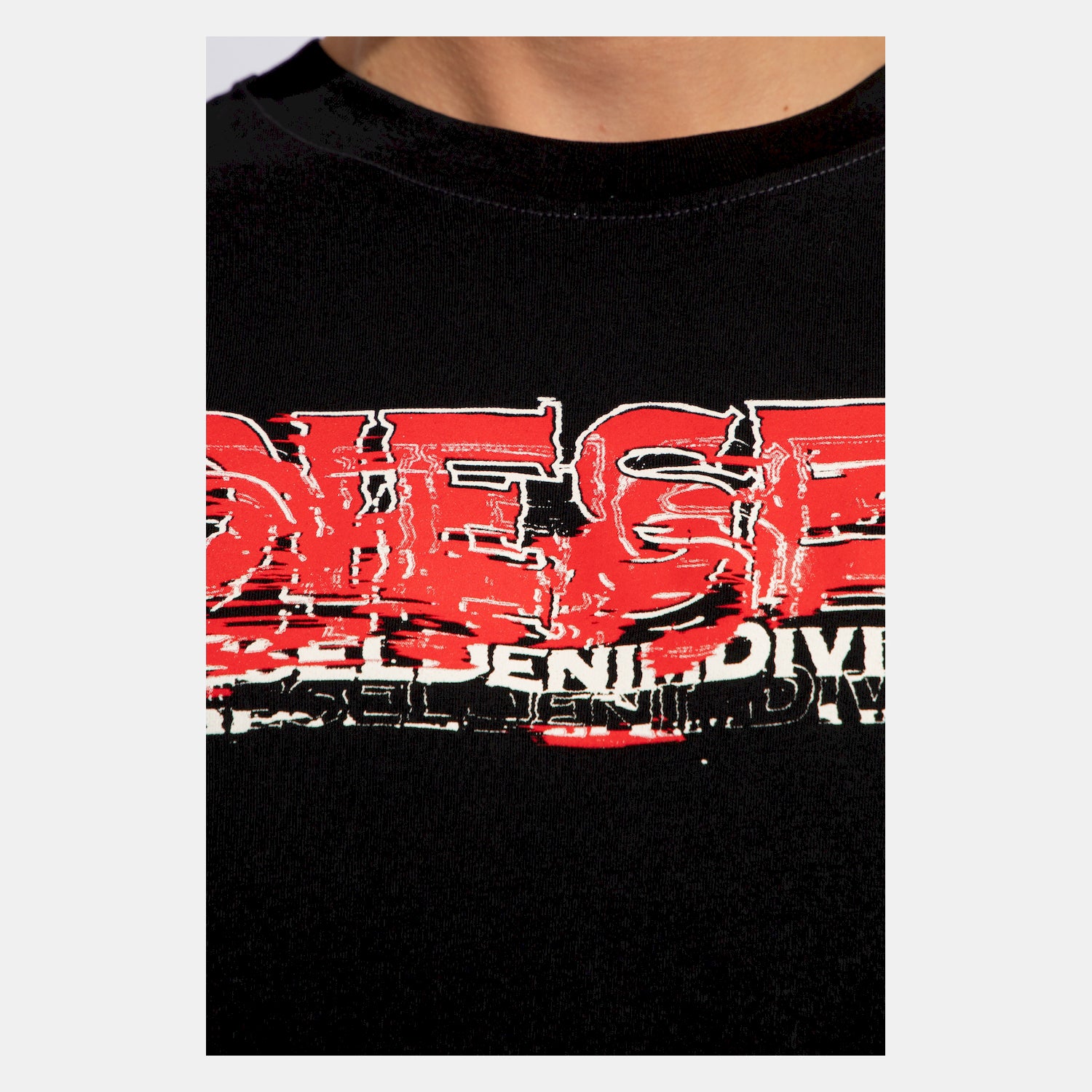 Diesel T Shirt A12498 0grai Black Preto_shot4