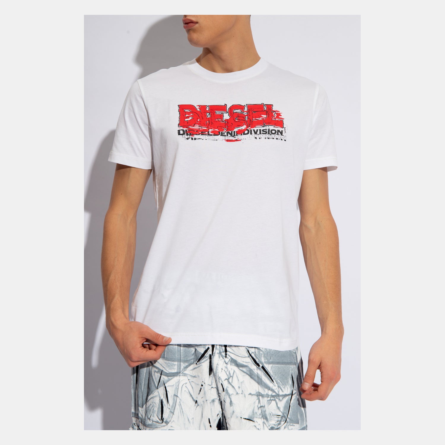 Diesel T Shirt A12498 0grai White Branco_shot2