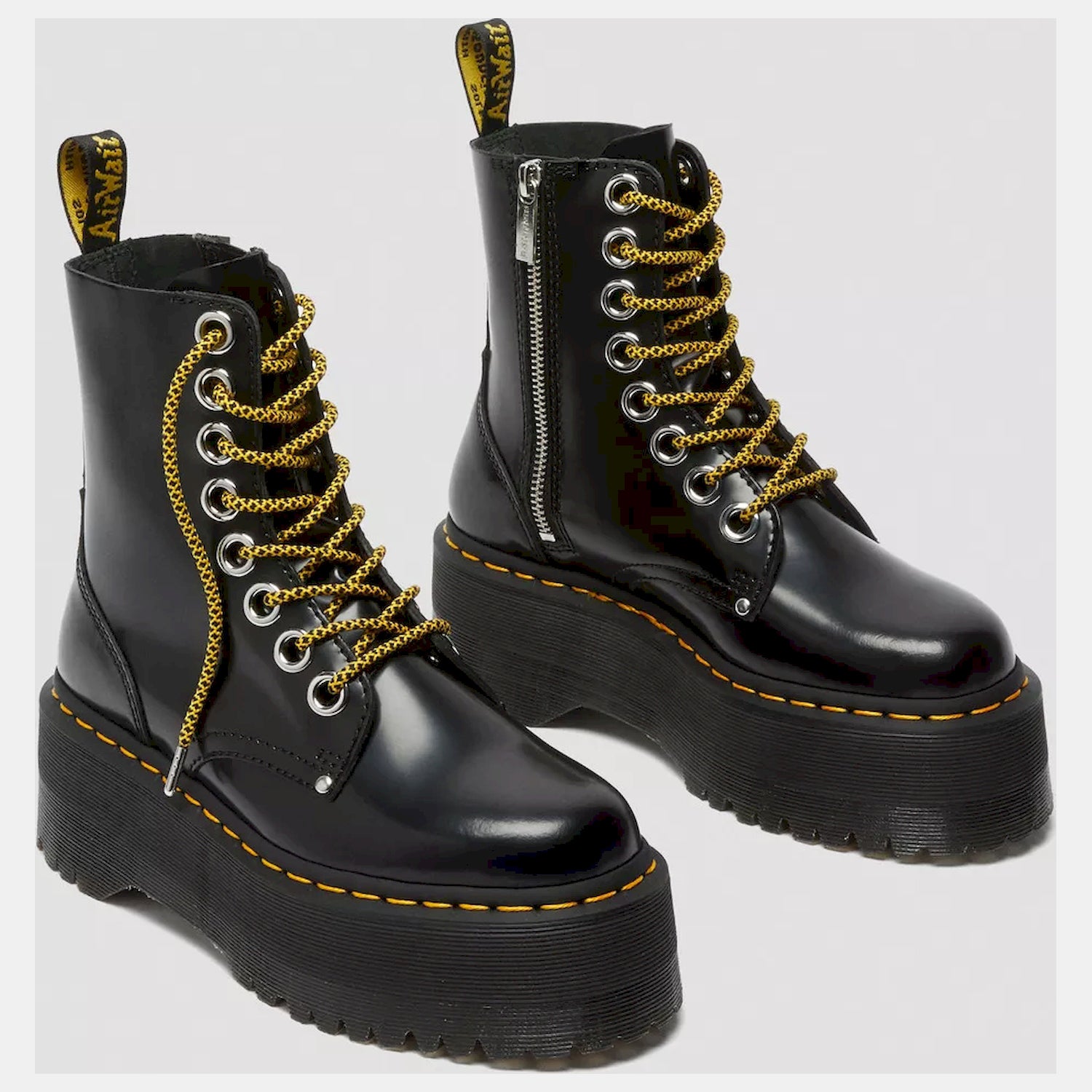 Dr Martens Botas Boots Jadon Max Butt Blk Shinny Preto Verniz_shot1
