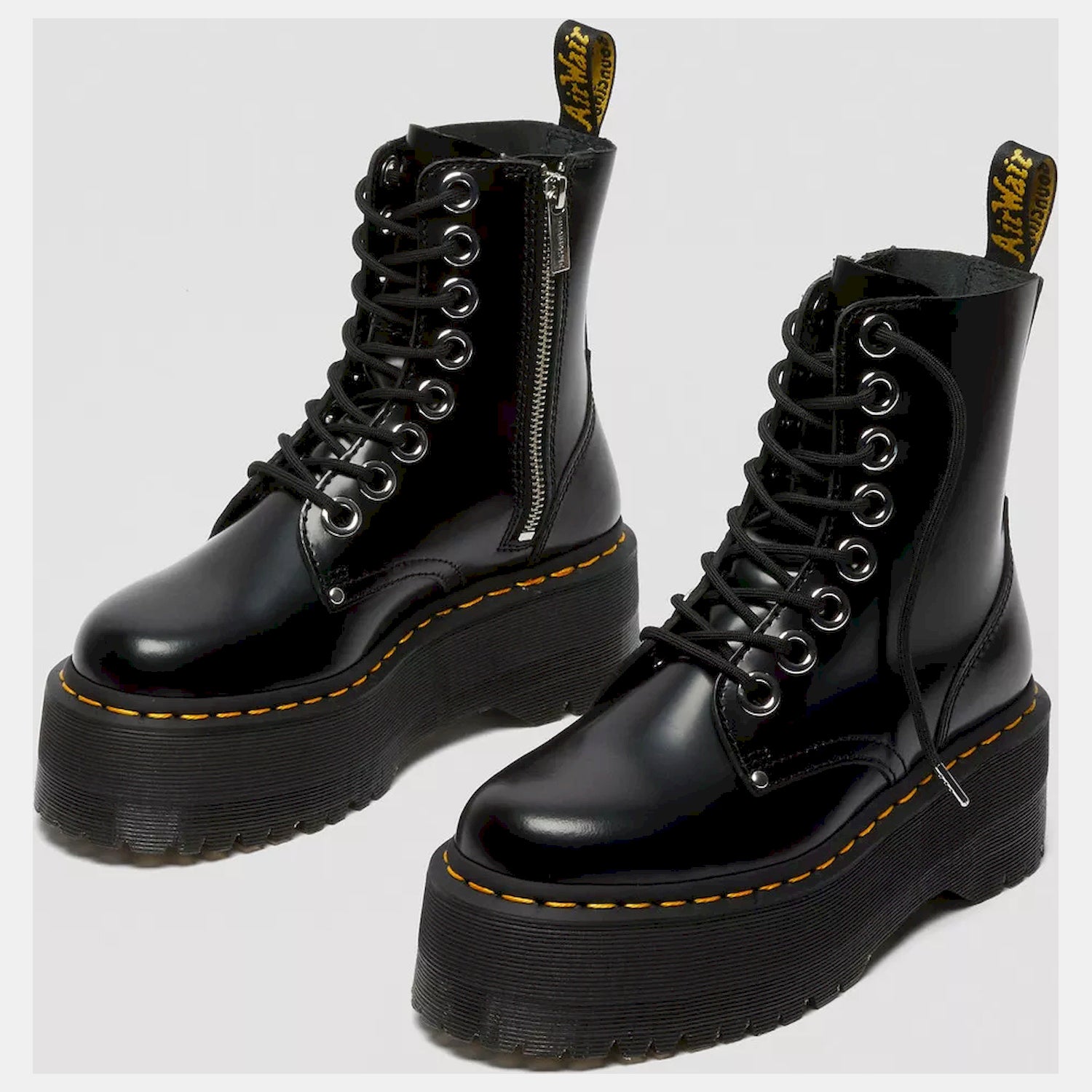 Dr Martens Botas Boots Jadon Max Butt Blk Shinny Preto Verniz_shot4