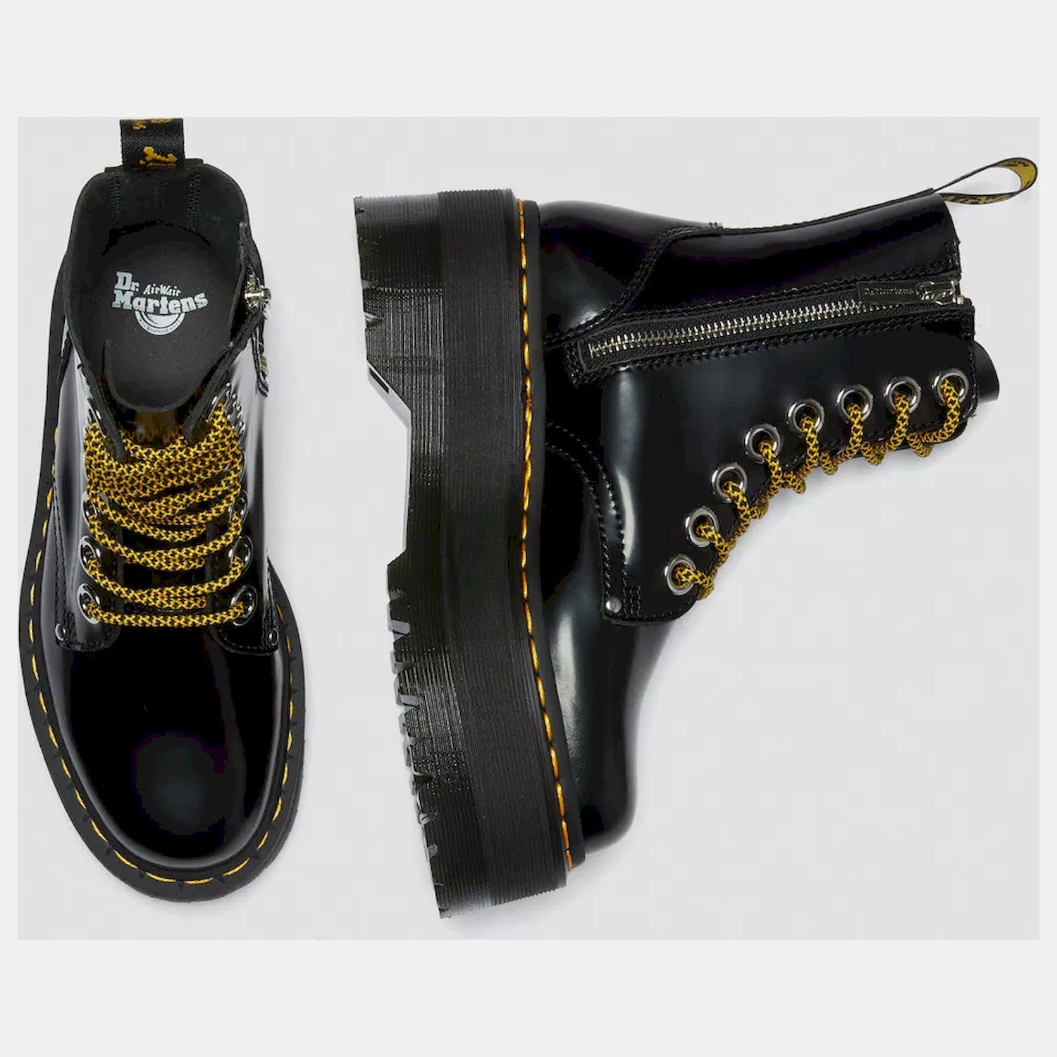 Dr Martens Botas Boots Jadon Max Butt Blk Shinny Preto Verniz_shot6