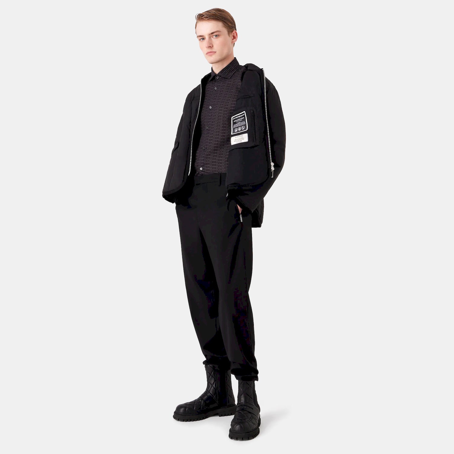 Emporio Armani Camisa Shirt 6r1cn1 1nkgz Black.logo Preto_shot2