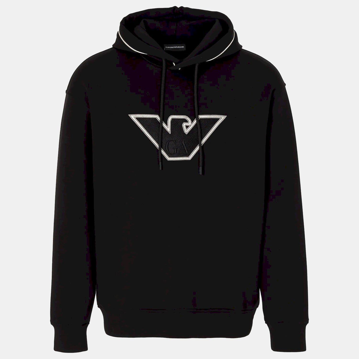 Emporio Armani Camisola Hoodie 6r1me5 1jhsz Black.logo Preto_shot4