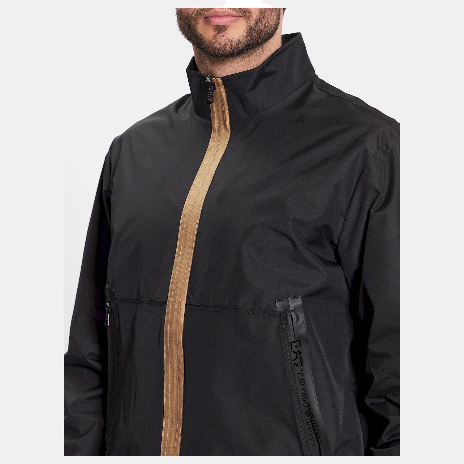Emporio Armani Ea7 Blusao Jackets 3rpb11 Pn27z Blk Gold Preto Ouro_shot2
