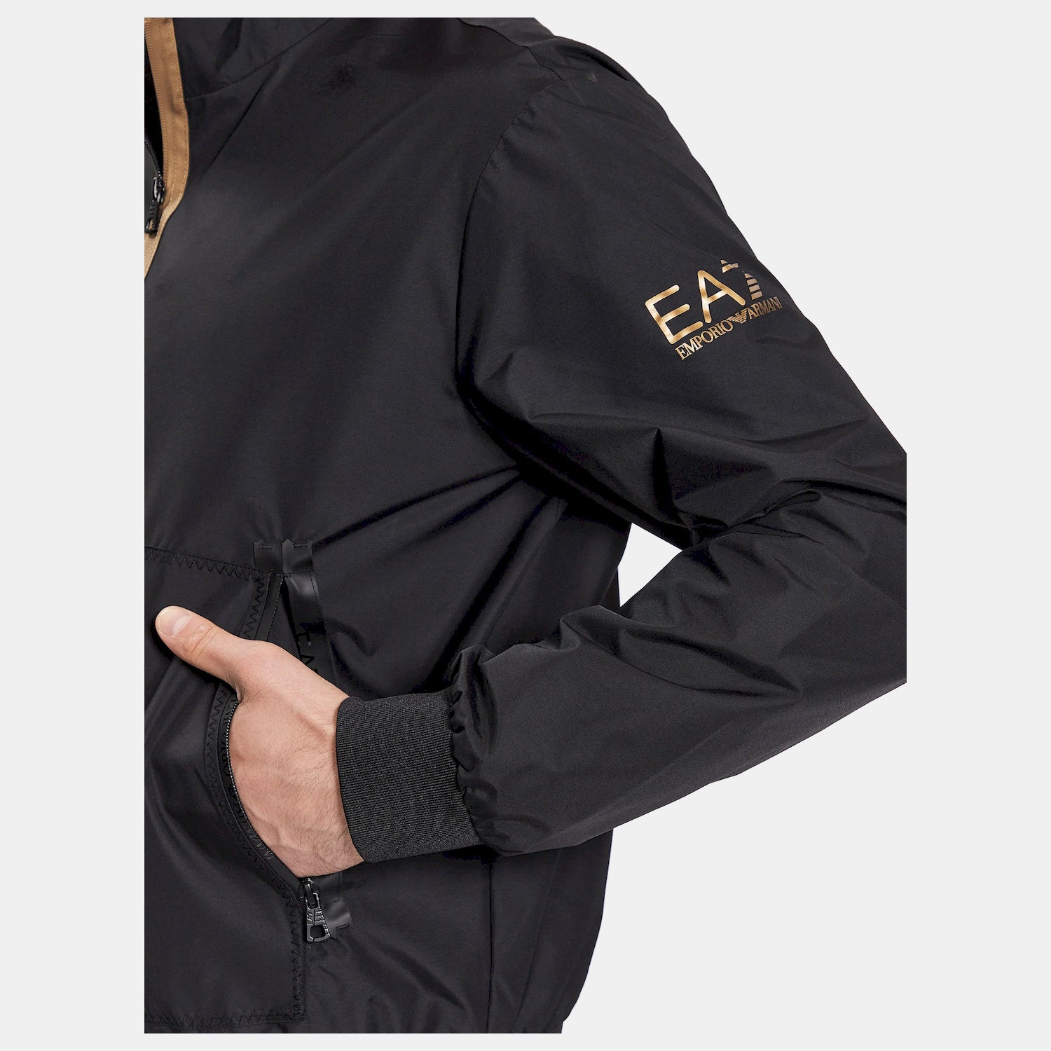 Emporio Armani Ea7 Blusao Jackets 3rpb11 Pn27z Blk Gold Preto Ouro_shot3