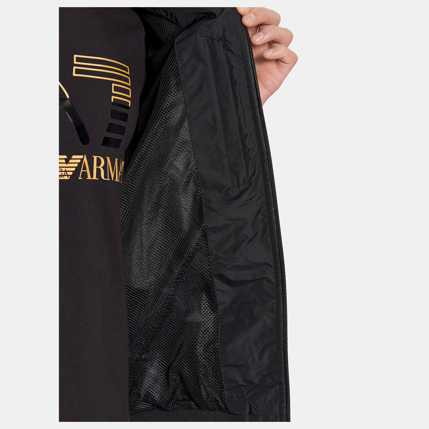 Emporio Armani Ea7 Blusao Jackets 3rpb11 Pn27z Blk Gold Preto Ouro_shot4