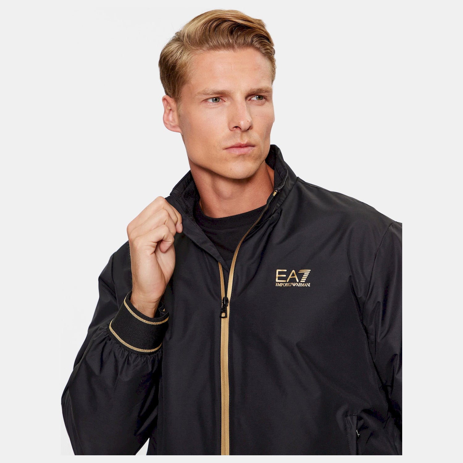 Emporio Armani Ea7 Blusao Jackets 6rpb07 Pn27z Blk Gold Preto Ouro_shot2