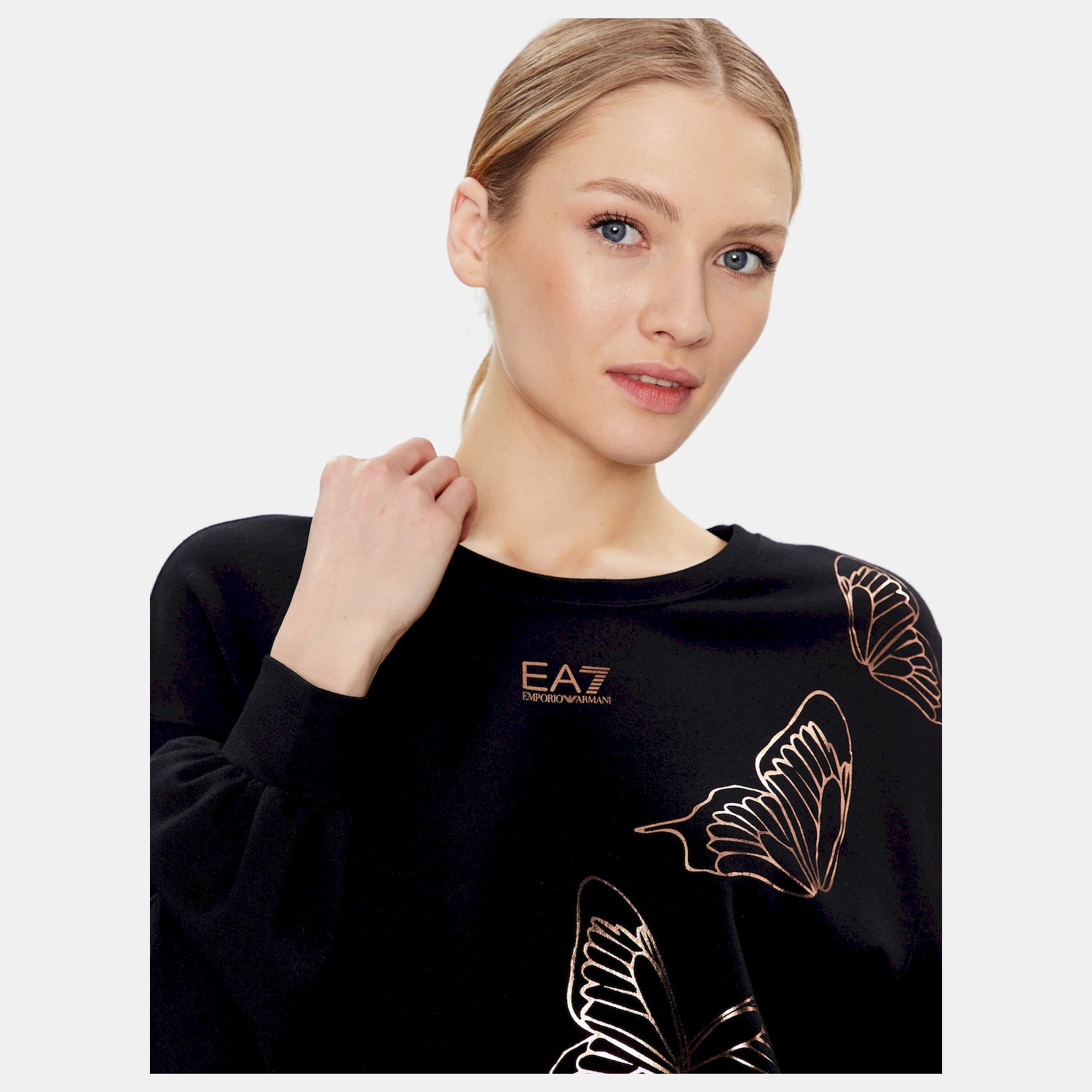 Emporio Armani Ea7 Camisola Sweat 3rtm23 Tjlqz Blk Gold Preto Ouro_shot1