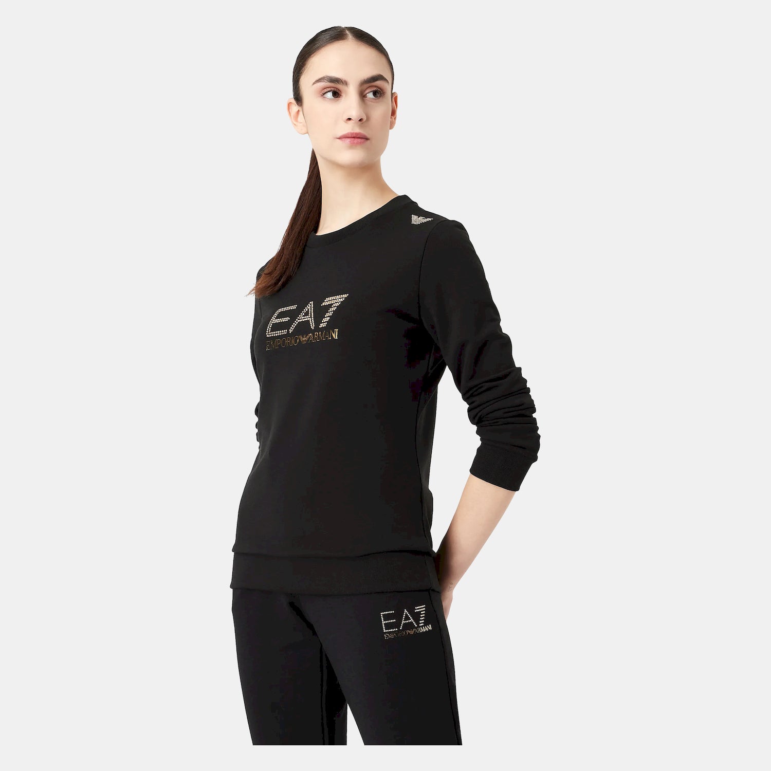 Emporio Armani Ea7 Camisola Sweat 8ntm45 Tj9rz Blk Gold Preto Ouro_shot4