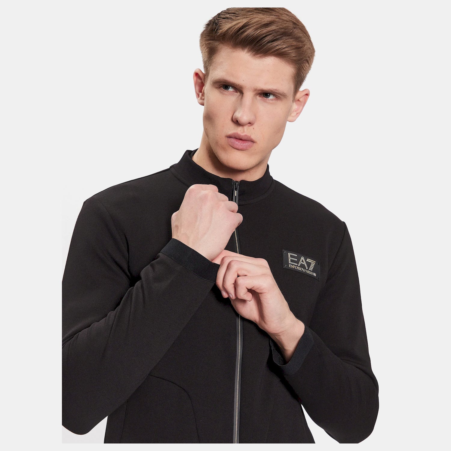 Emporio Armani Ea7 Casaco Training Sweat Training 3rpm57 Pjfaz Blk Gold Preto Ouro_shot2