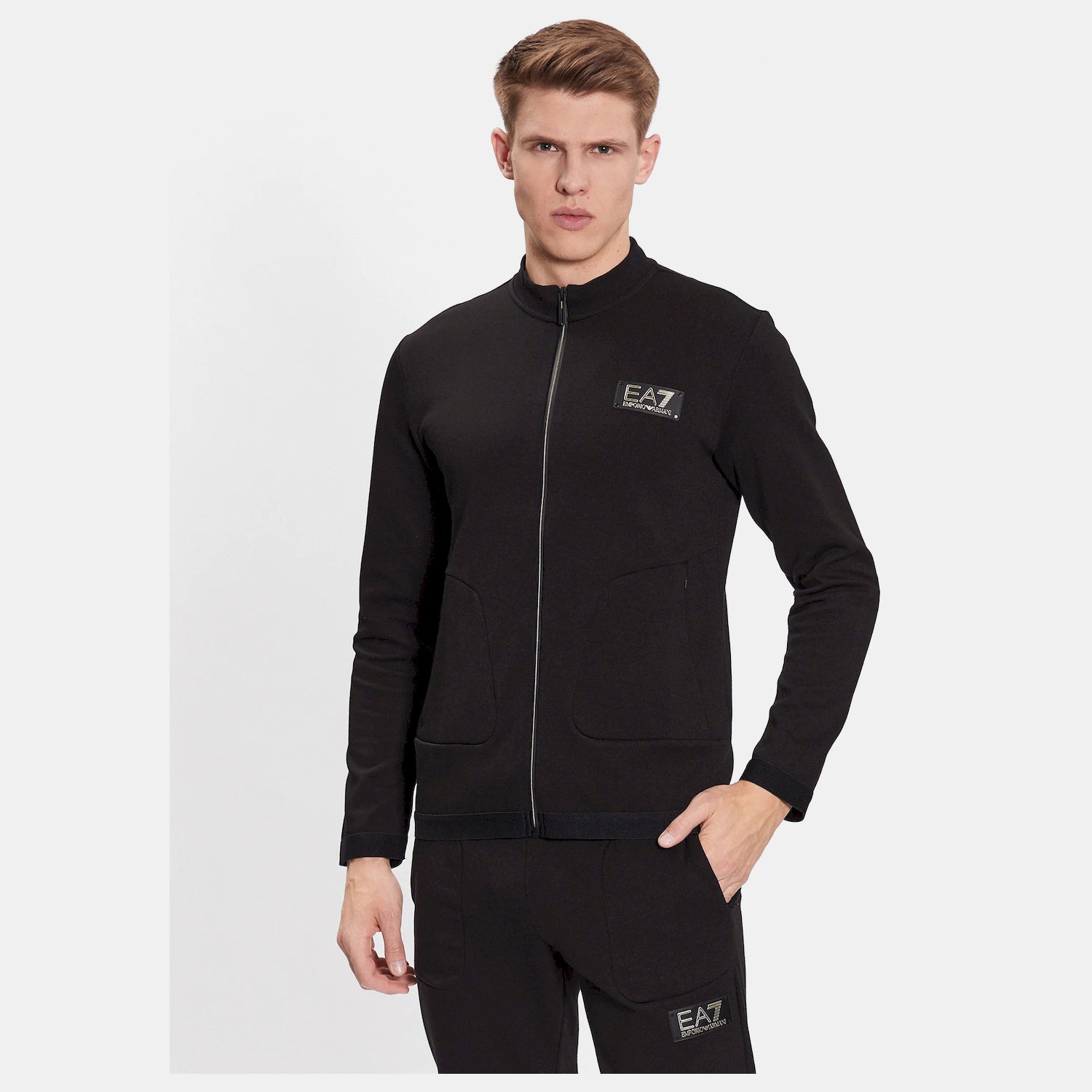 Emporio Armani Ea7 Casaco Training Sweat Training 3rpm57 Pjfaz Blk Gold Preto Ouro_shot4