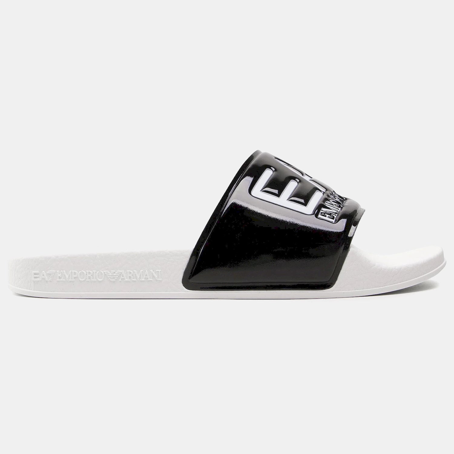 Emporio Armani Ea7 Chinelos Slippers Xcp001 Xcc22 Shiny Bk W Branco Verniz_shot1