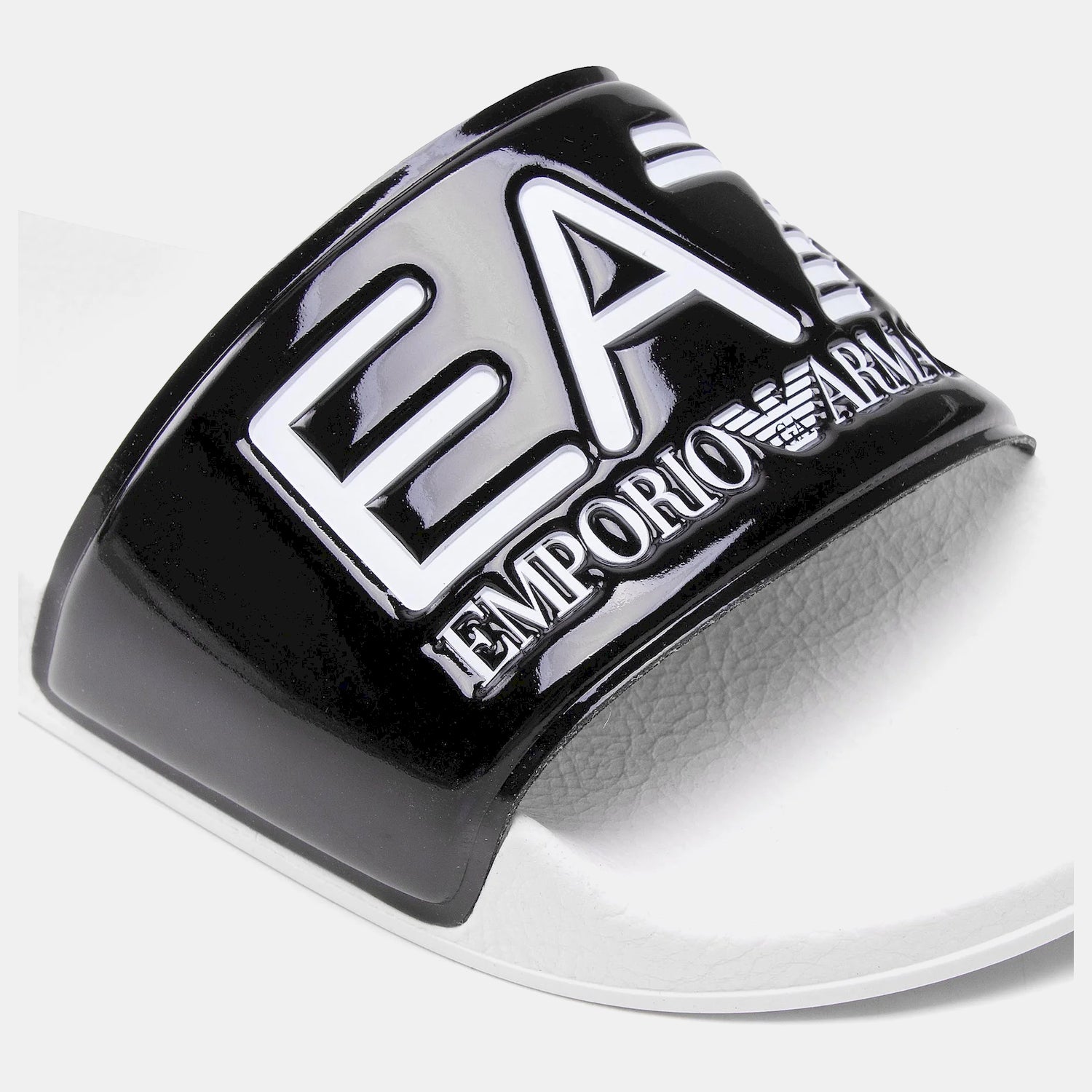Emporio Armani Ea7 Chinelos Slippers Xcp001 Xcc22 Shiny Bk W Branco Verniz_shot5