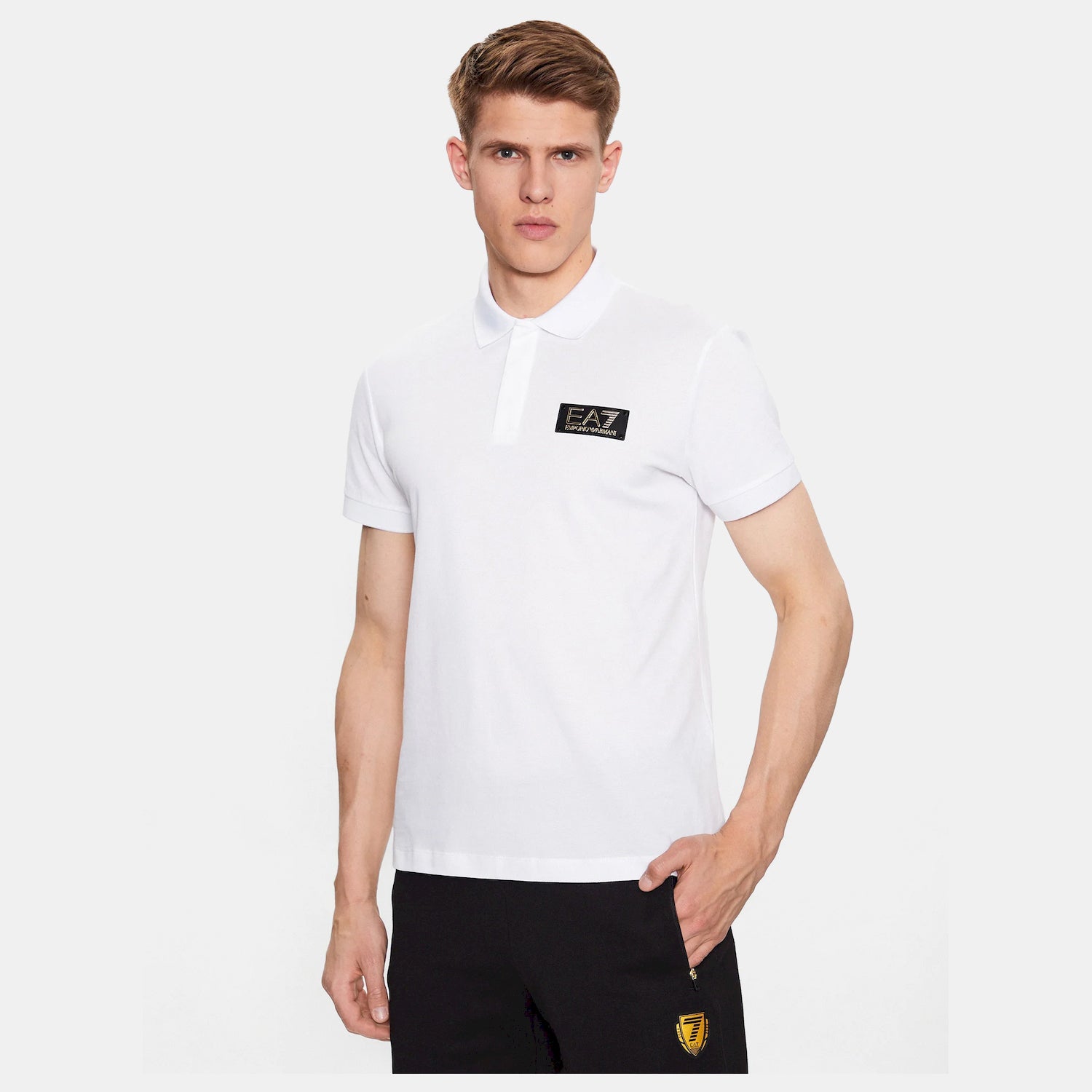 Emporio Armani Ea7 Polo 3rpf01 Pj5az Whi Gold Branco Dourado_shot3