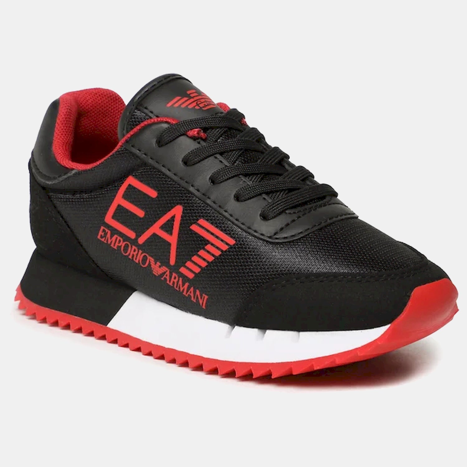 Emporio Armani Ea7 Sapatilhas Sneakers Shoes Xsx107 Xot56 Black Red Preto Vermelho_shot2