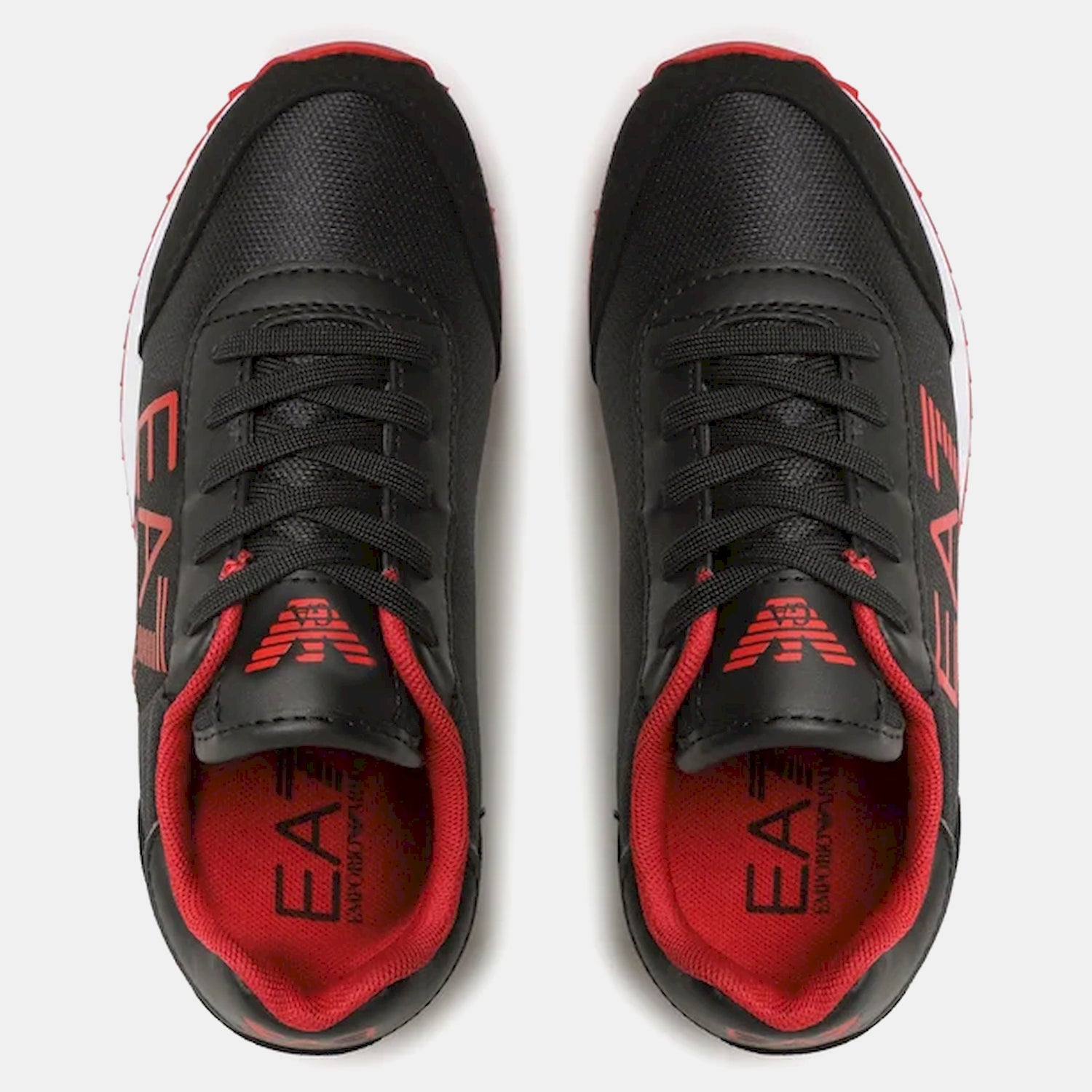 Emporio Armani Ea7 Sapatilhas Sneakers Shoes Xsx107 Xot56 Black Red Preto Vermelho_shot3