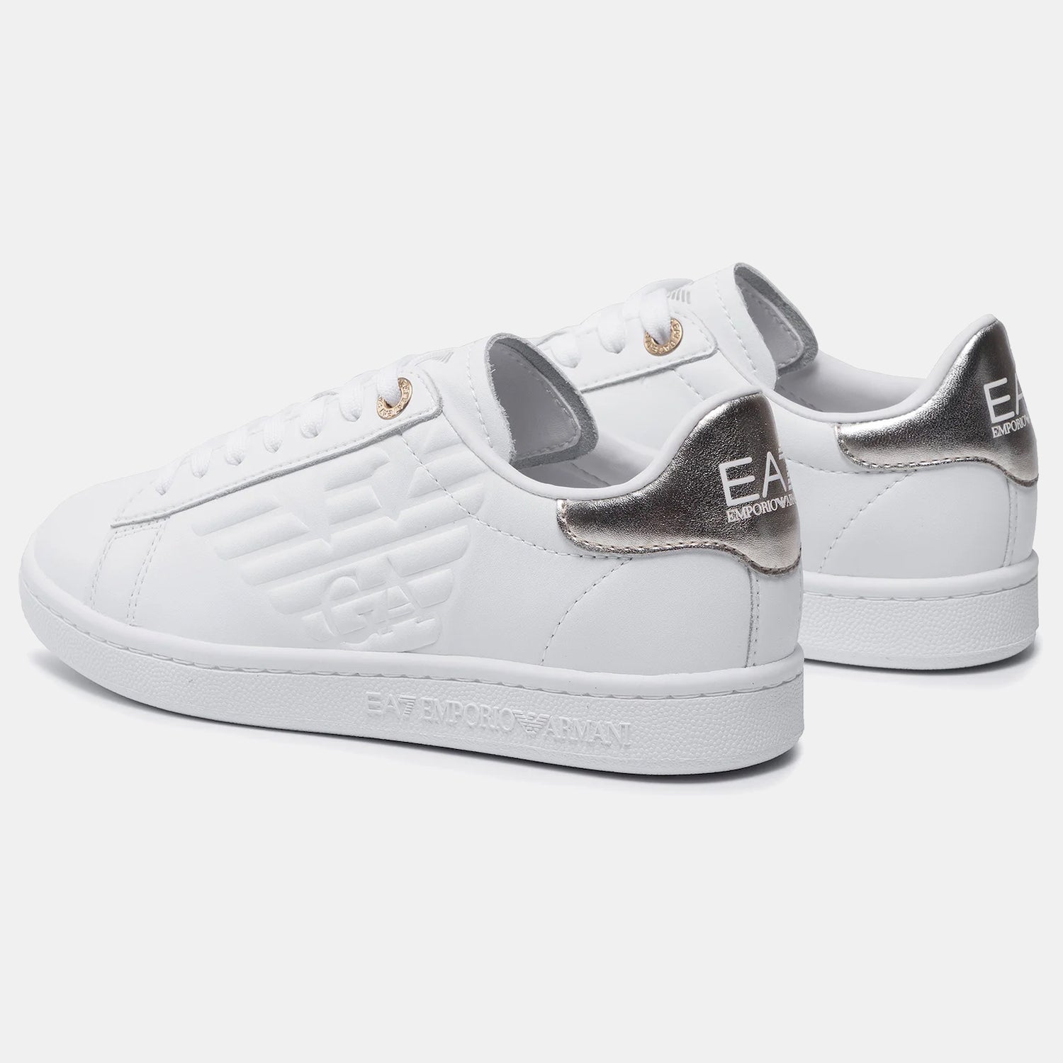 Emporio Armani Ea7 Sapatilhas Sneakers X8x001 Xcc51 Whi Gold Branco Dourado_shot1