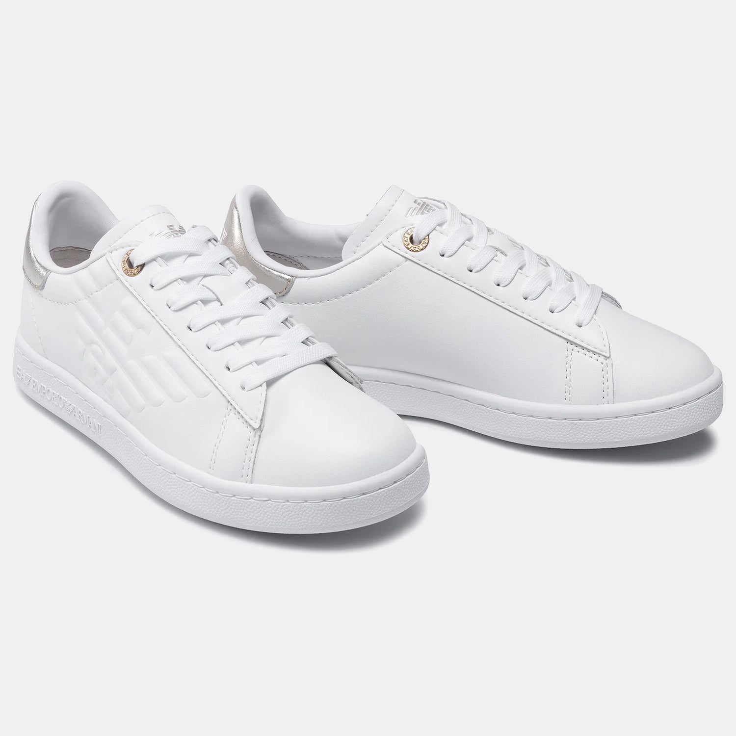 Emporio Armani Ea7 Sapatilhas Sneakers X8x001 Xcc51 Whi Gold Branco Dourado_shot3